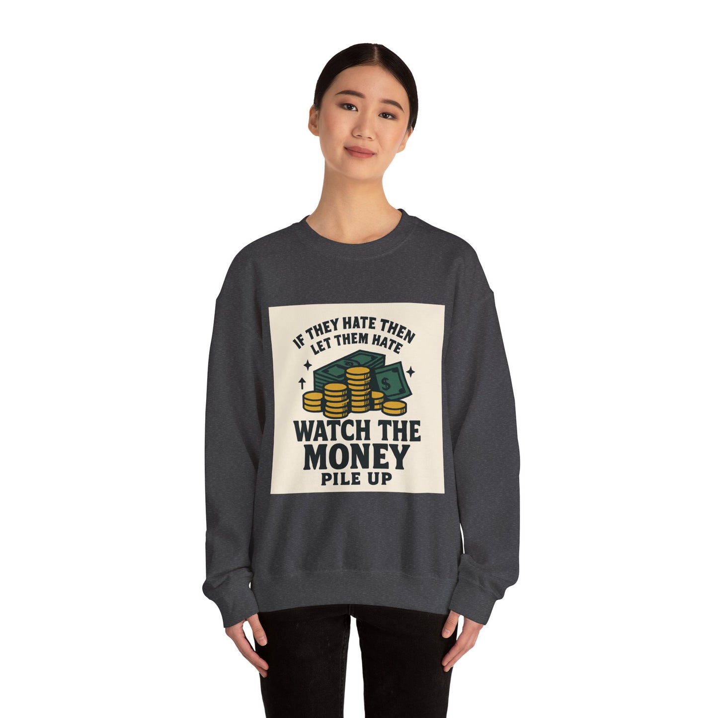 Money Watcher Sweatshirt - Unisex Crewneck, Motivational Gift, Casual Wear, Birthday Present, Cozy Style