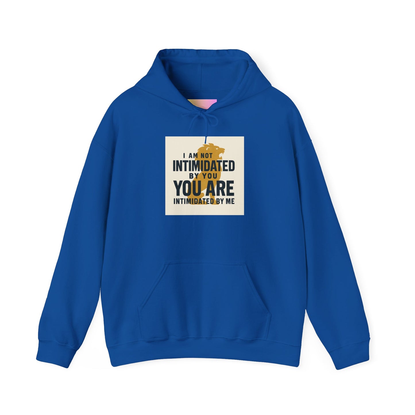 Intimidation-Defying Hoodie | Unisex Heavy Blend™ | Casual Comfort, Motivational Gift, Self-Empowerment Apparel, Streetwear, Everyday Style