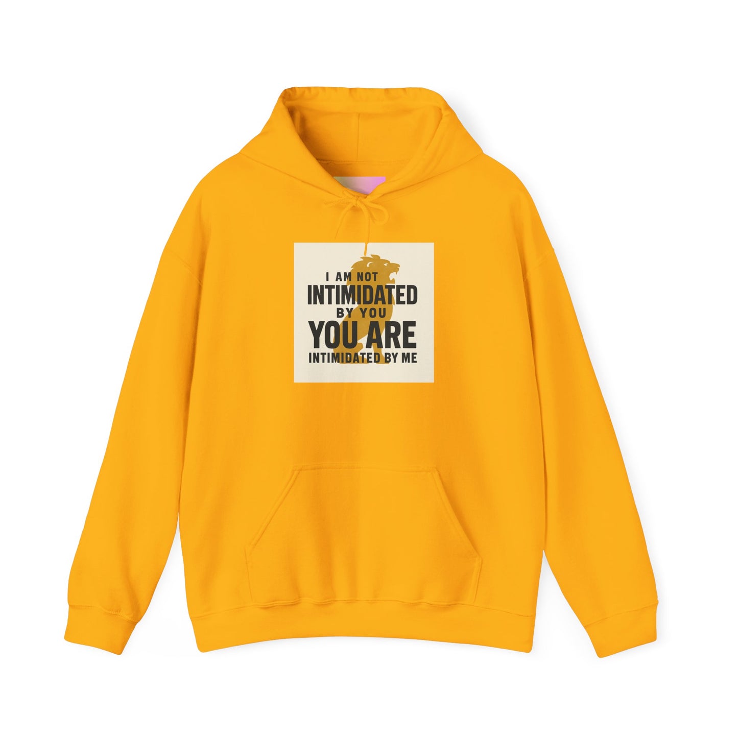 Intimidation-Defying Hoodie | Unisex Heavy Blend™ | Casual Comfort, Motivational Gift, Self-Empowerment Apparel, Streetwear, Everyday Style