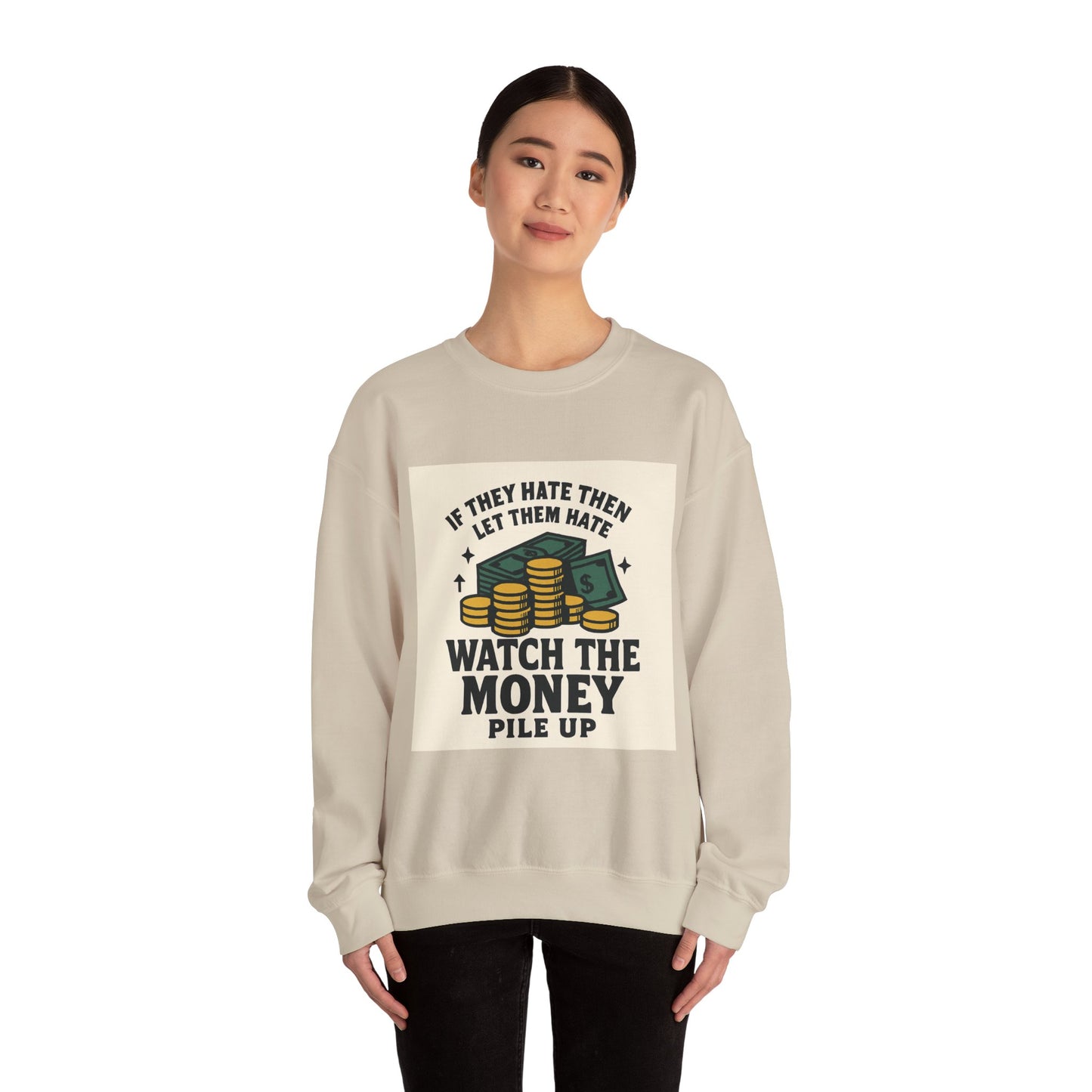 Money Watcher Sweatshirt - Unisex Crewneck, Motivational Gift, Casual Wear, Birthday Present, Cozy Style