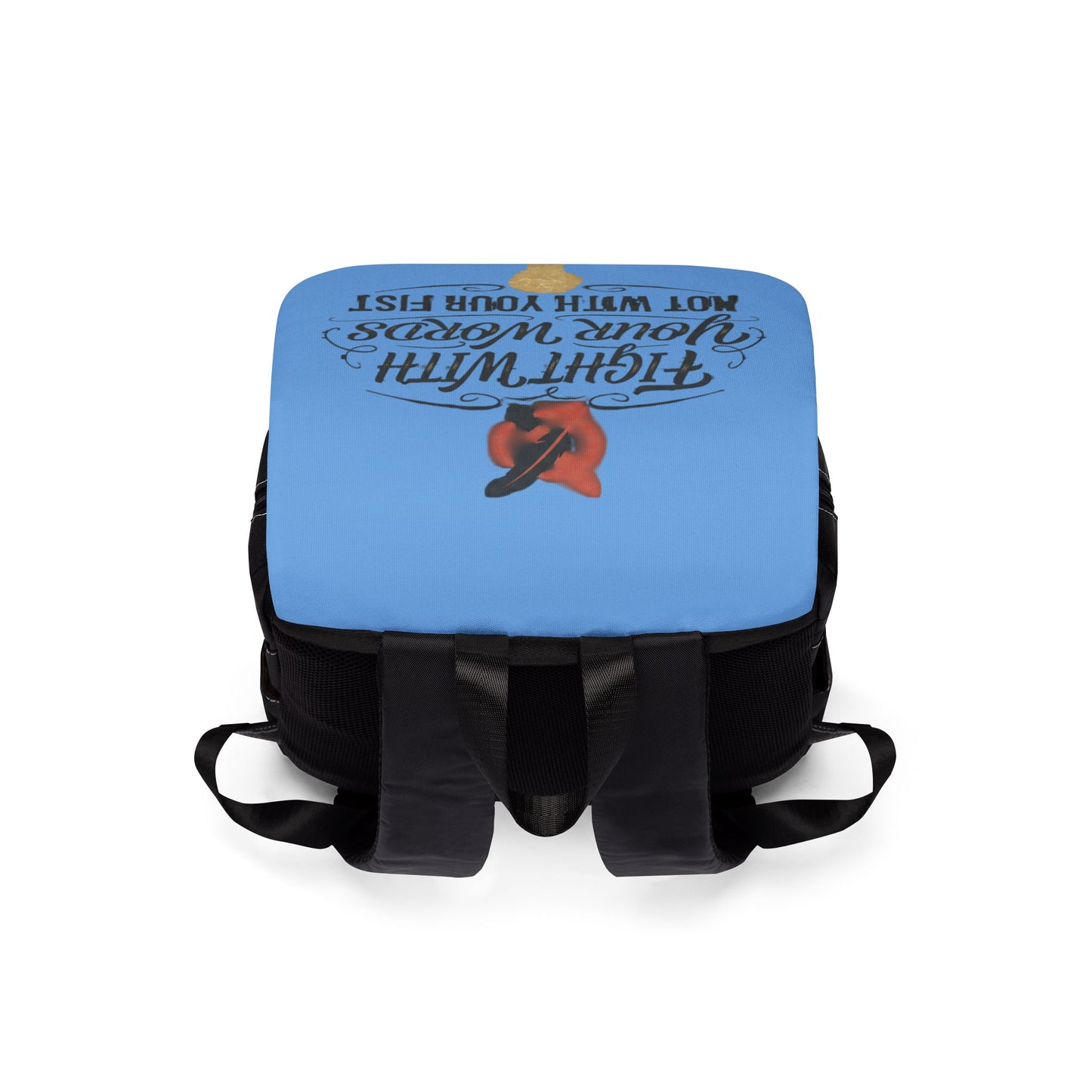 Backpack — "Fight With Your Words, Not With Your Fist" Inspirational School Backpack