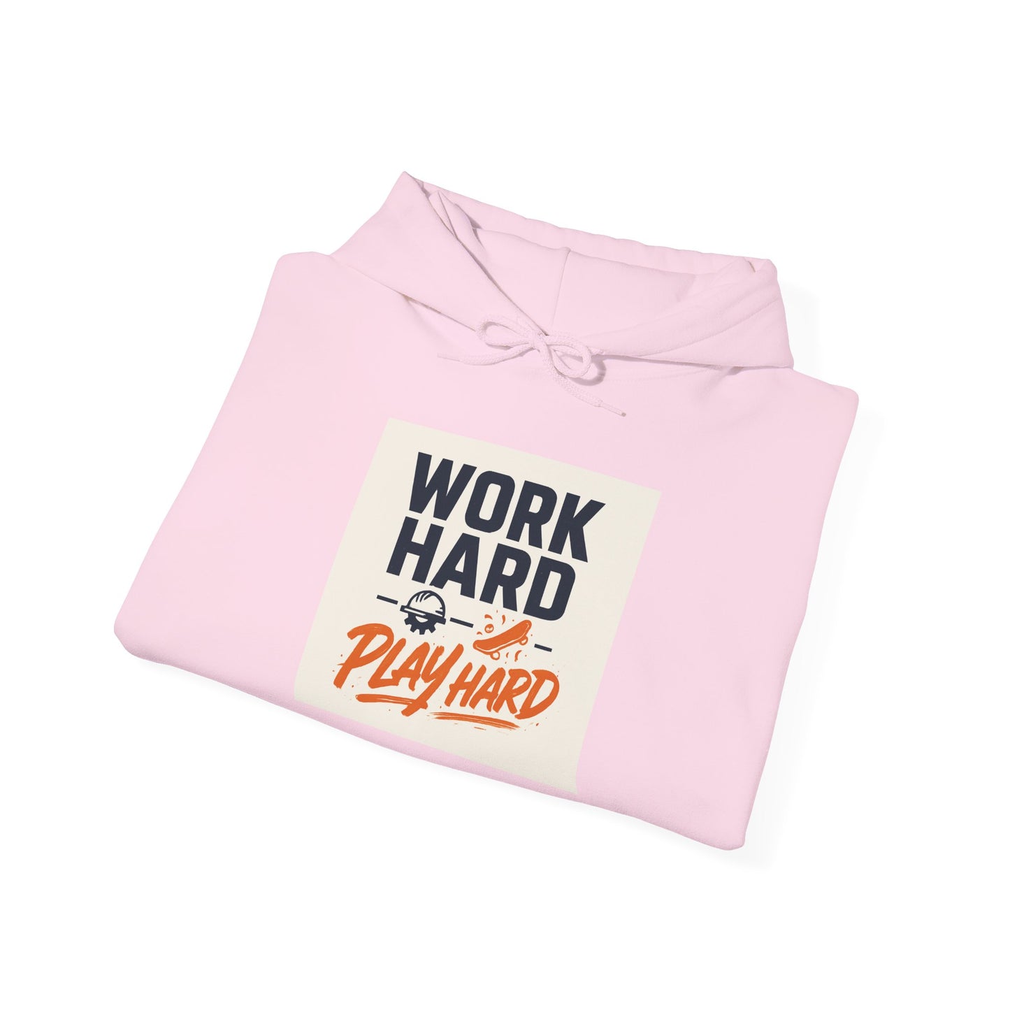 Work Hard Play Hard Hoodie – Retro Motivational Graphic Pullover