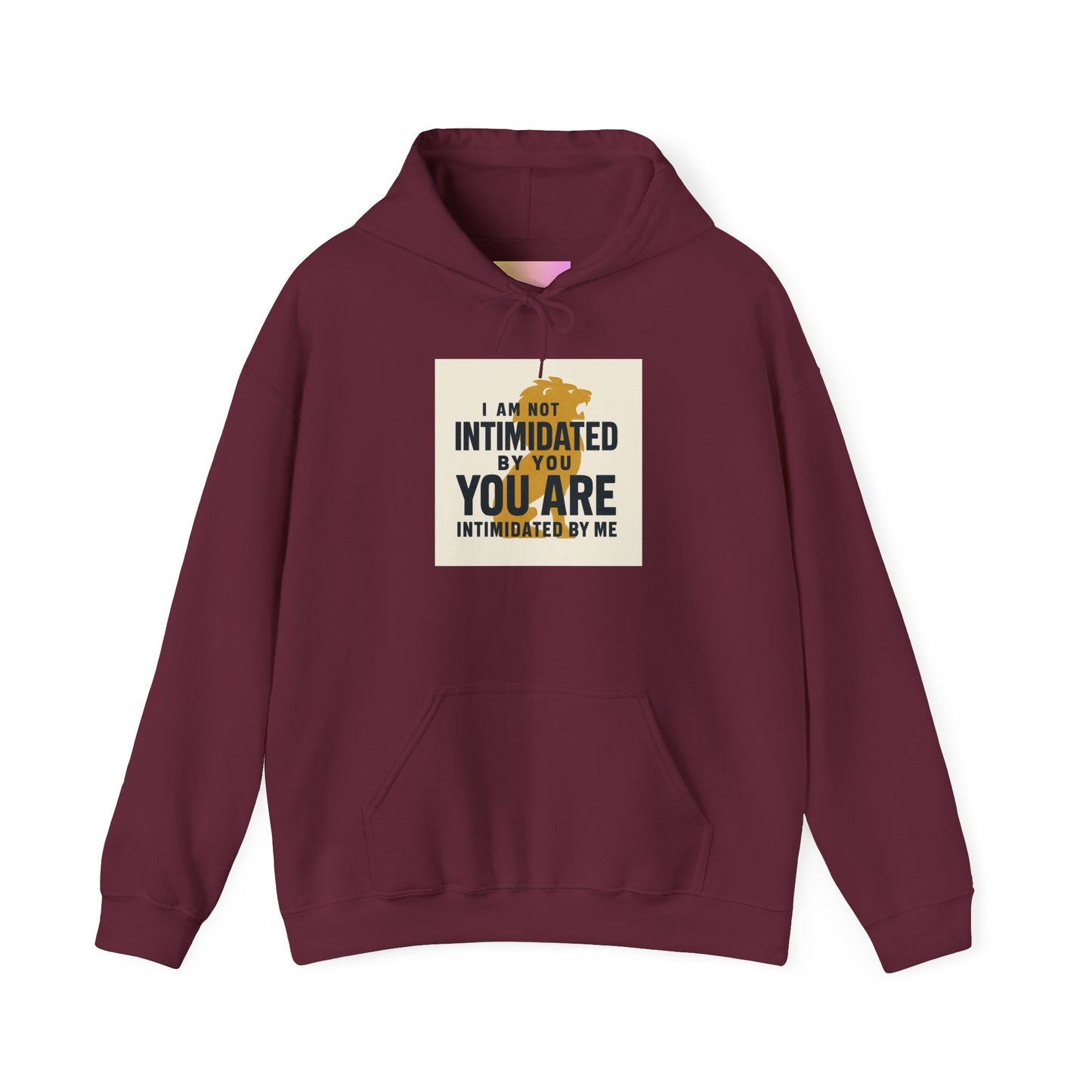 Intimidation-Defying Hoodie | Unisex Heavy Blend™ | Casual Comfort, Motivational Gift, Self-Empowerment Apparel, Streetwear, Everyday Style