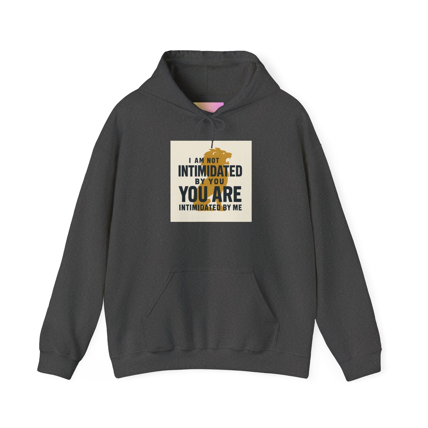 Intimidation-Defying Hoodie | Unisex Heavy Blend™ | Casual Comfort, Motivational Gift, Self-Empowerment Apparel, Streetwear, Everyday Style