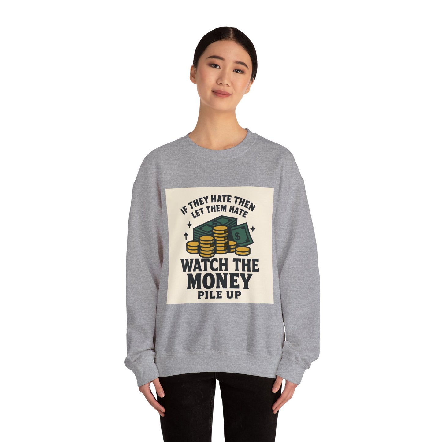 Money Watcher Sweatshirt - Unisex Crewneck, Motivational Gift, Casual Wear, Birthday Present, Cozy Style