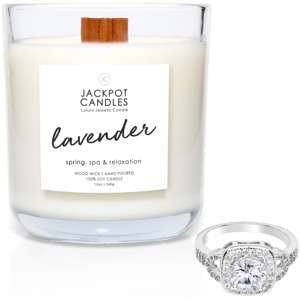 Jackpot Candles Birthday Cake Candle with Ring Inside (Surprise Jewelry Valued at $15 to $5,000) Ring Size 7