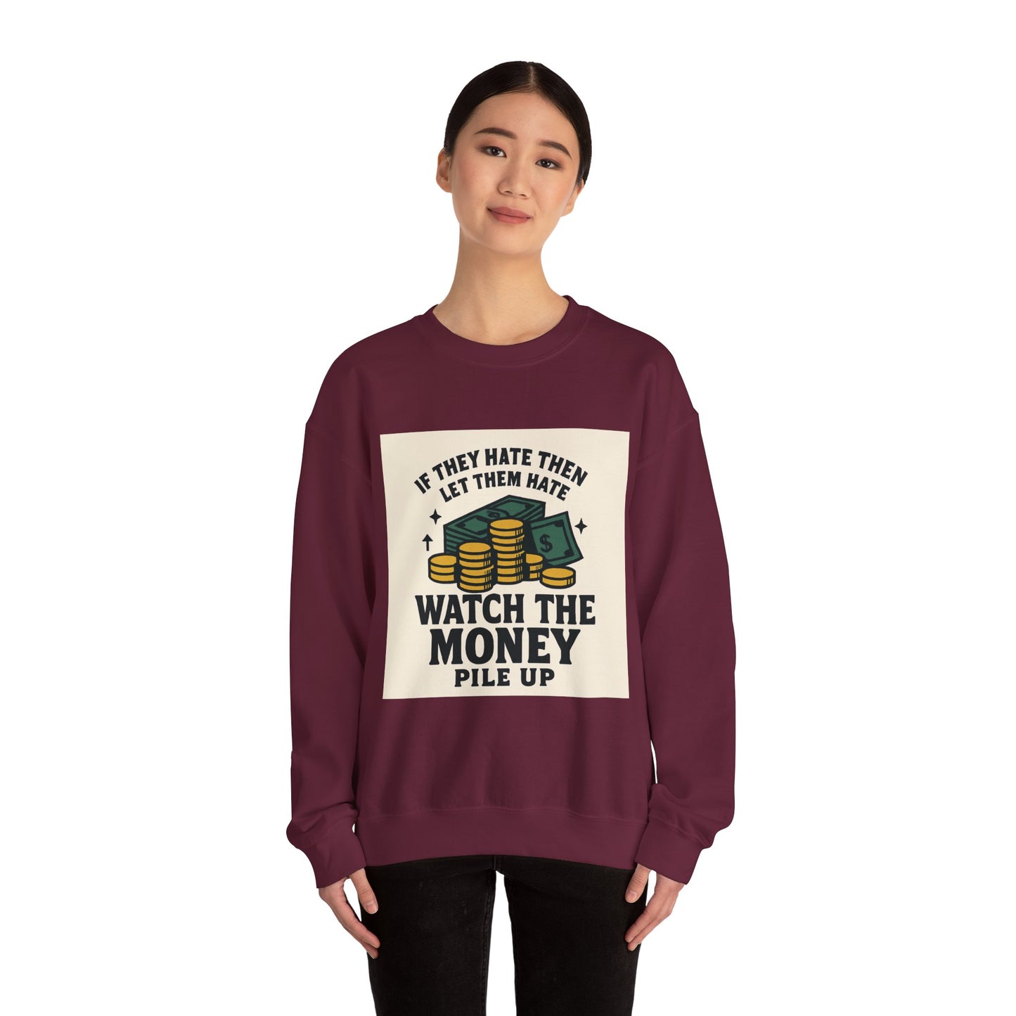 Money Watcher Sweatshirt - Unisex Crewneck, Motivational Gift, Casual Wear, Birthday Present, Cozy Style