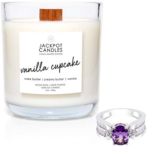 Jackpot Candles Birthday Cake Candle with Ring Inside (Surprise Jewelry Valued at $15 to $5,000) Ring Size 7