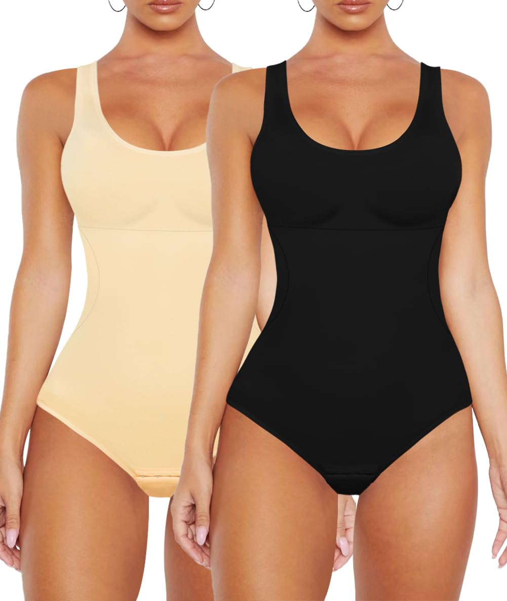 VVX Bodysuit for Women - Tummy Control Seamless Tops Compression Butt Lifting Shapewear Bodysuits