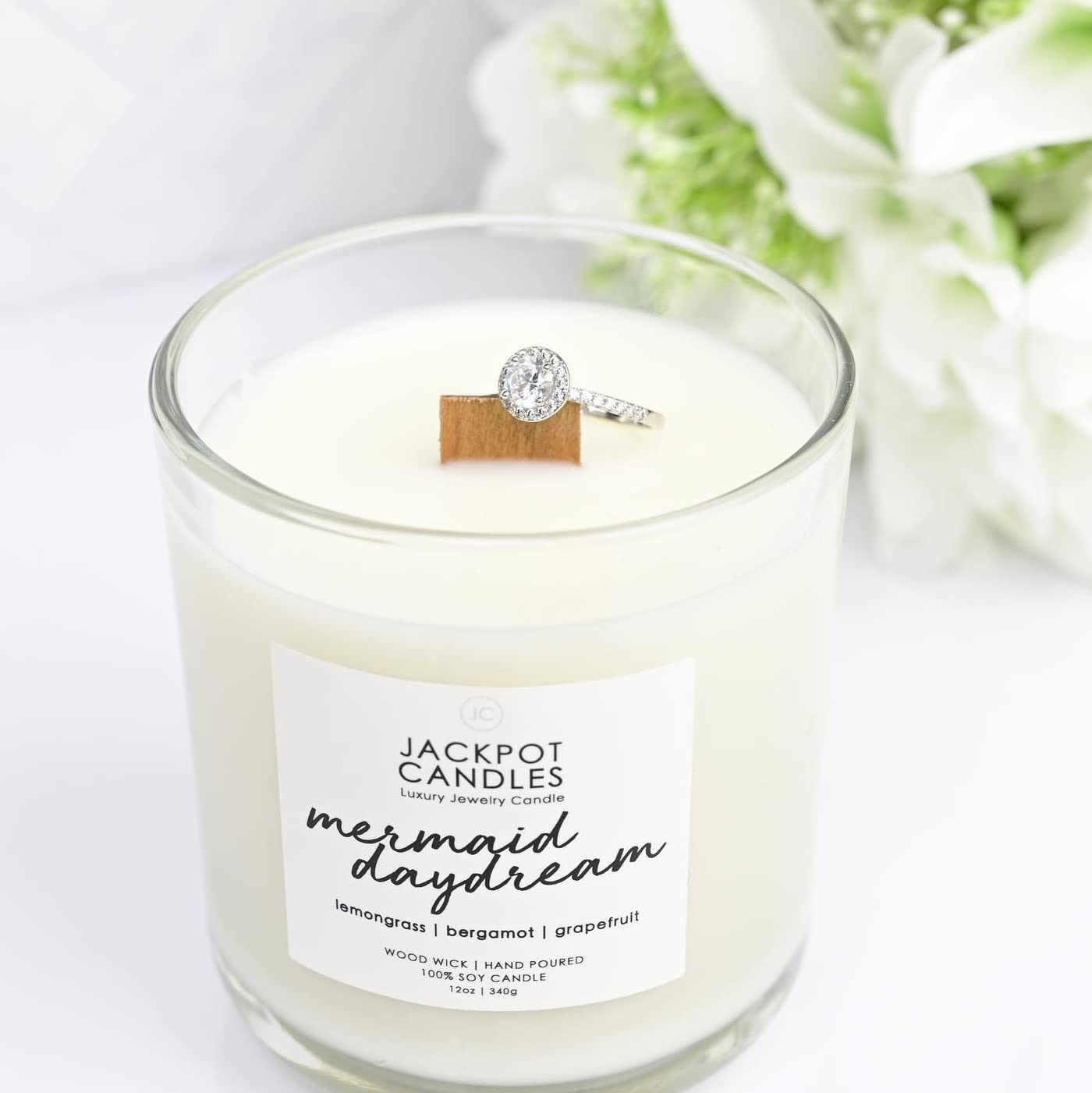 Jackpot Candles Birthday Cake Candle with Ring Inside (Surprise Jewelry Valued at $15 to $5,000) Ring Size 7