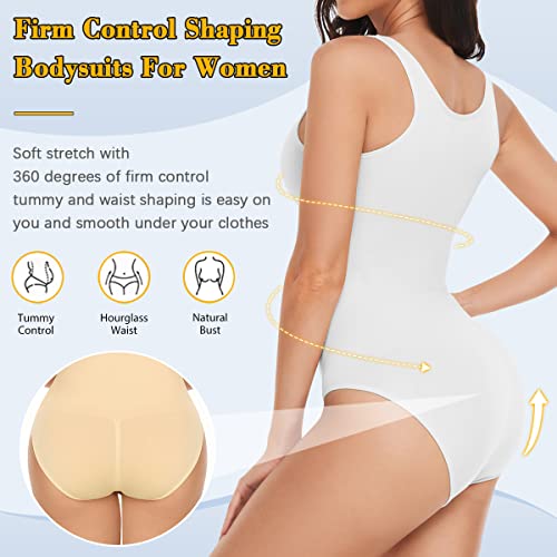 VVX Bodysuit for Women - Tummy Control Seamless Tops Compression Butt Lifting Shapewear Bodysuits