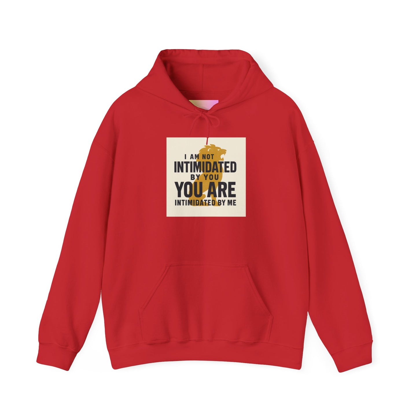 Intimidation-Defying Hoodie | Unisex Heavy Blend™ | Casual Comfort, Motivational Gift, Self-Empowerment Apparel, Streetwear, Everyday Style