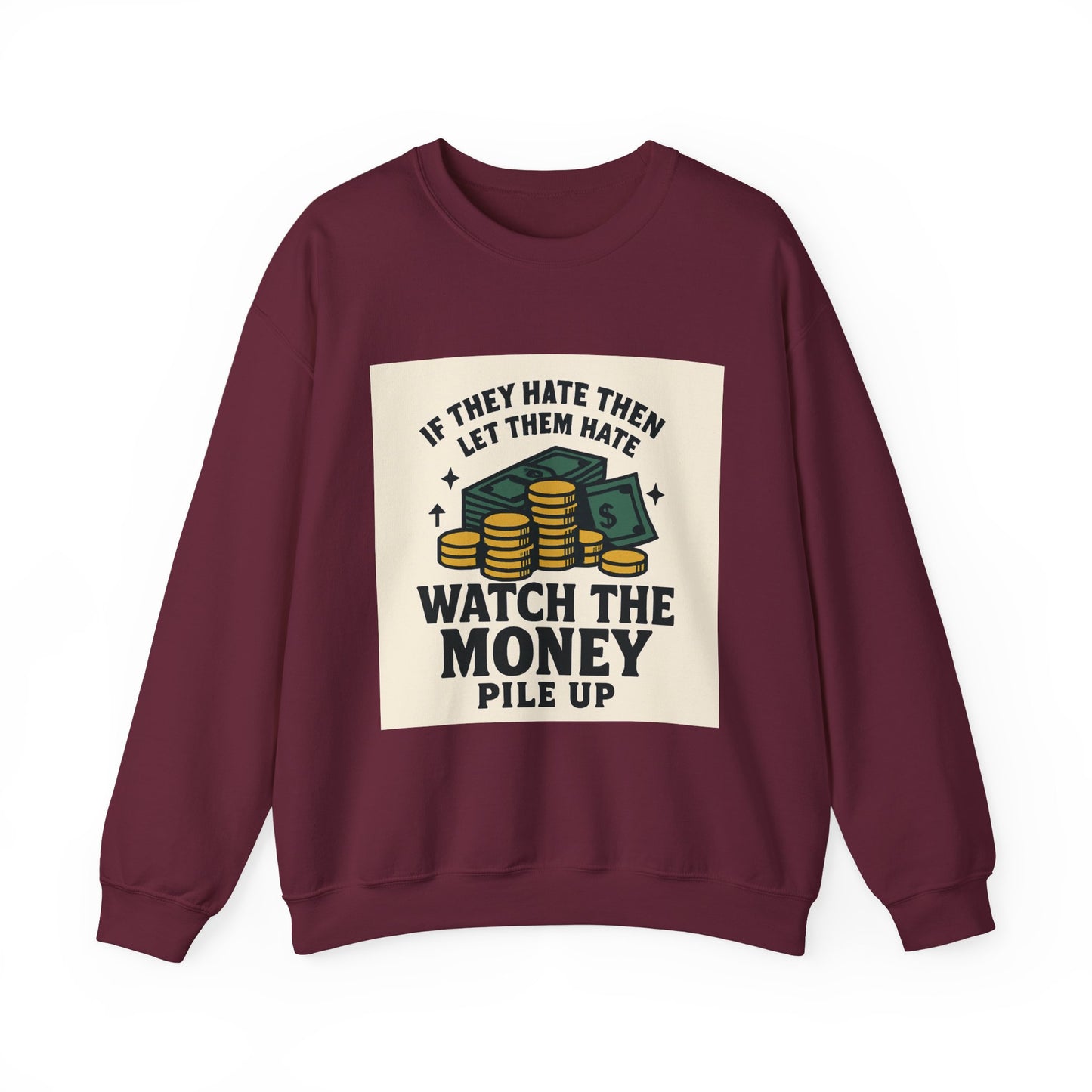 Money Watcher Sweatshirt - Unisex Crewneck, Motivational Gift, Casual Wear, Birthday Present, Cozy Style