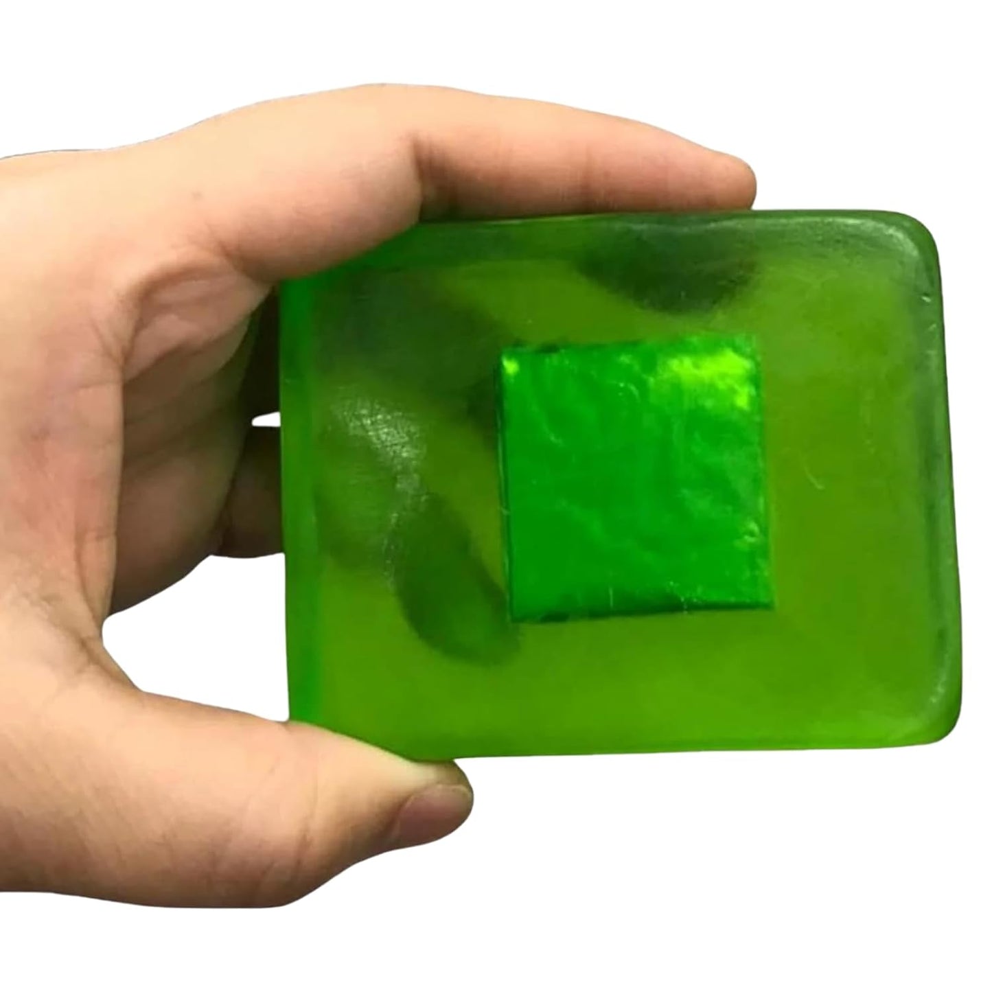 Set of 2 Jackpot Surprise Soap Handmade Fruity Pear Scented Soap Bar with Prize Inside, 5 oz, Square Shaped