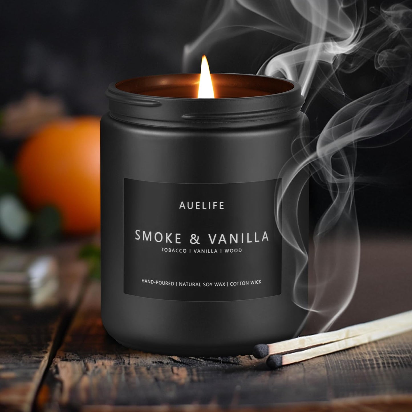 Scented Candles Set | Men Candle Set, Scented Candles for Home, Gifts for Men - 4 Pack Men Candle Gifts Soy Candles Scents of Lavender/Leather/Oak/Smoke & Vanilla