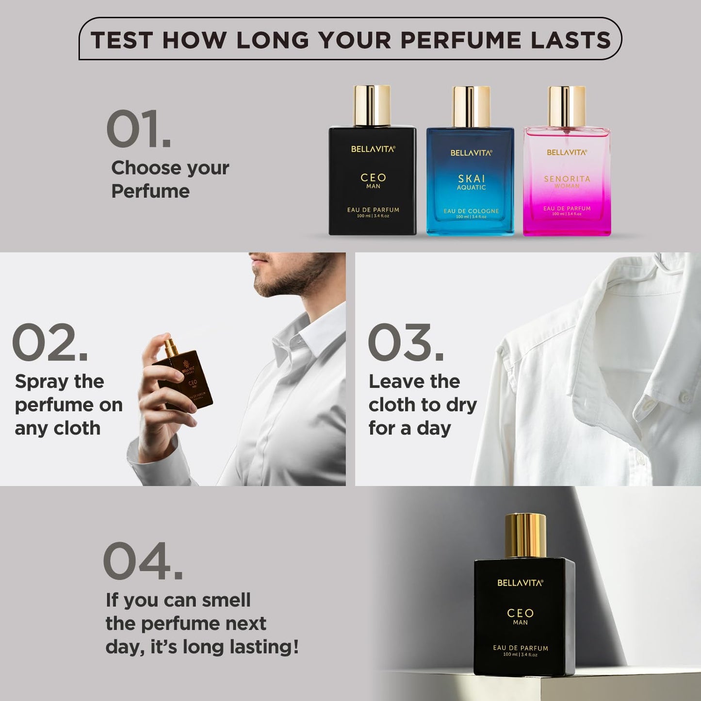 Perfume Set for Women and Men (4x0.68 fl. oz.) | Unisex | Includes: Skai, Fresh, White Oud, Honey Oud | Ideal for trials, gifting, or mix-and-match