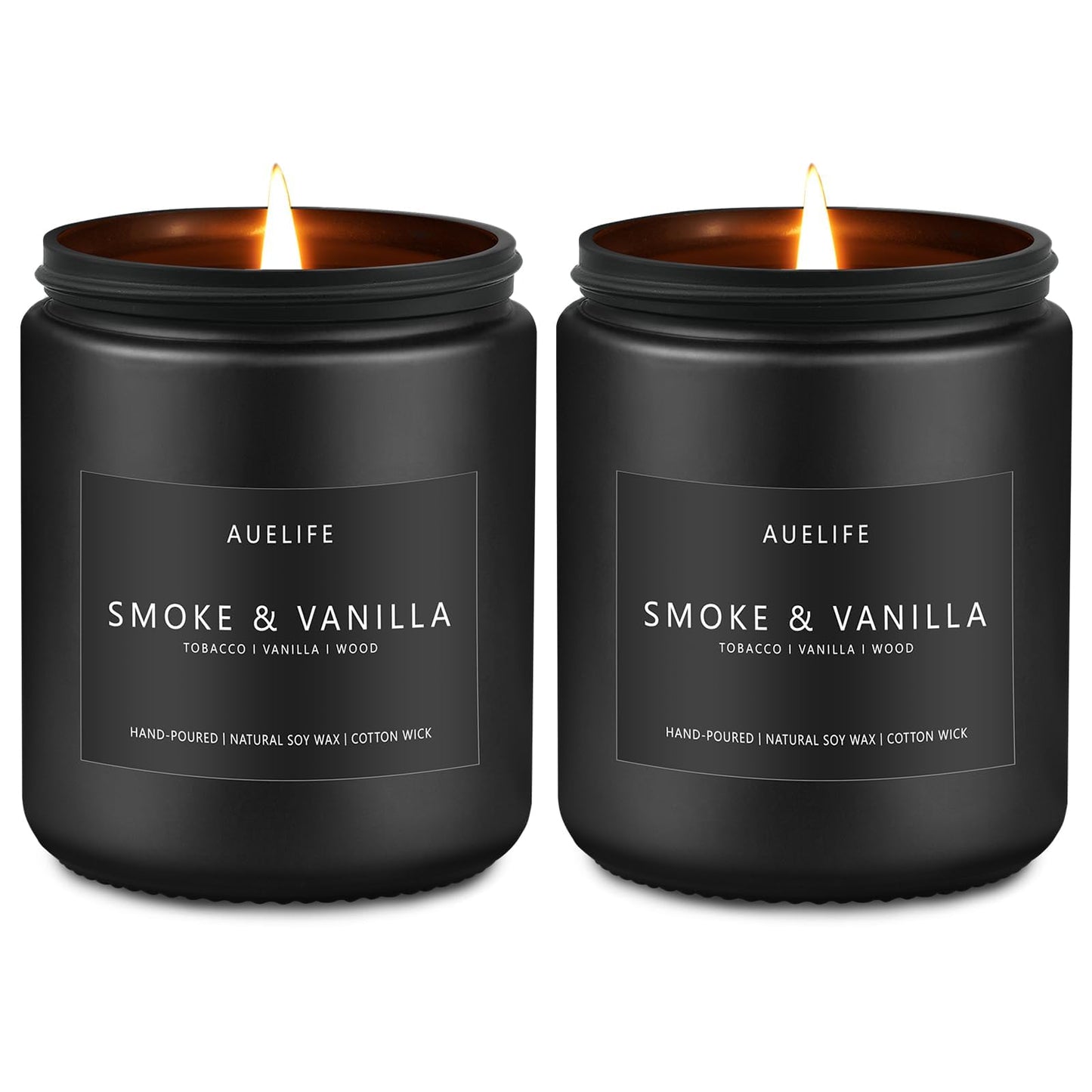Scented Candles Set | Men Candle Set, Scented Candles for Home, Gifts for Men - 4 Pack Men Candle Gifts Soy Candles Scents of Lavender/Leather/Oak/Smoke & Vanilla