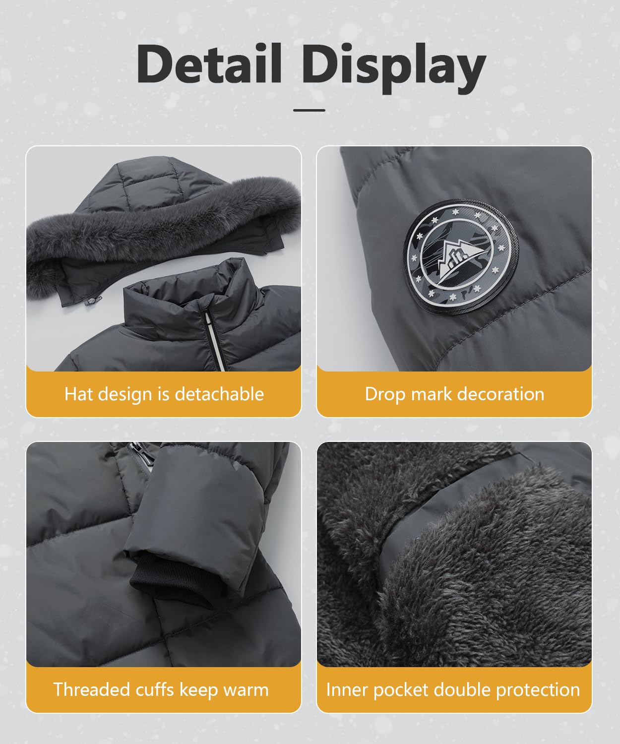 MOERDENG Women's Winter Windproof Warm Down Coats Waterproof Thicken Hooded fashions Puffer Jacket
