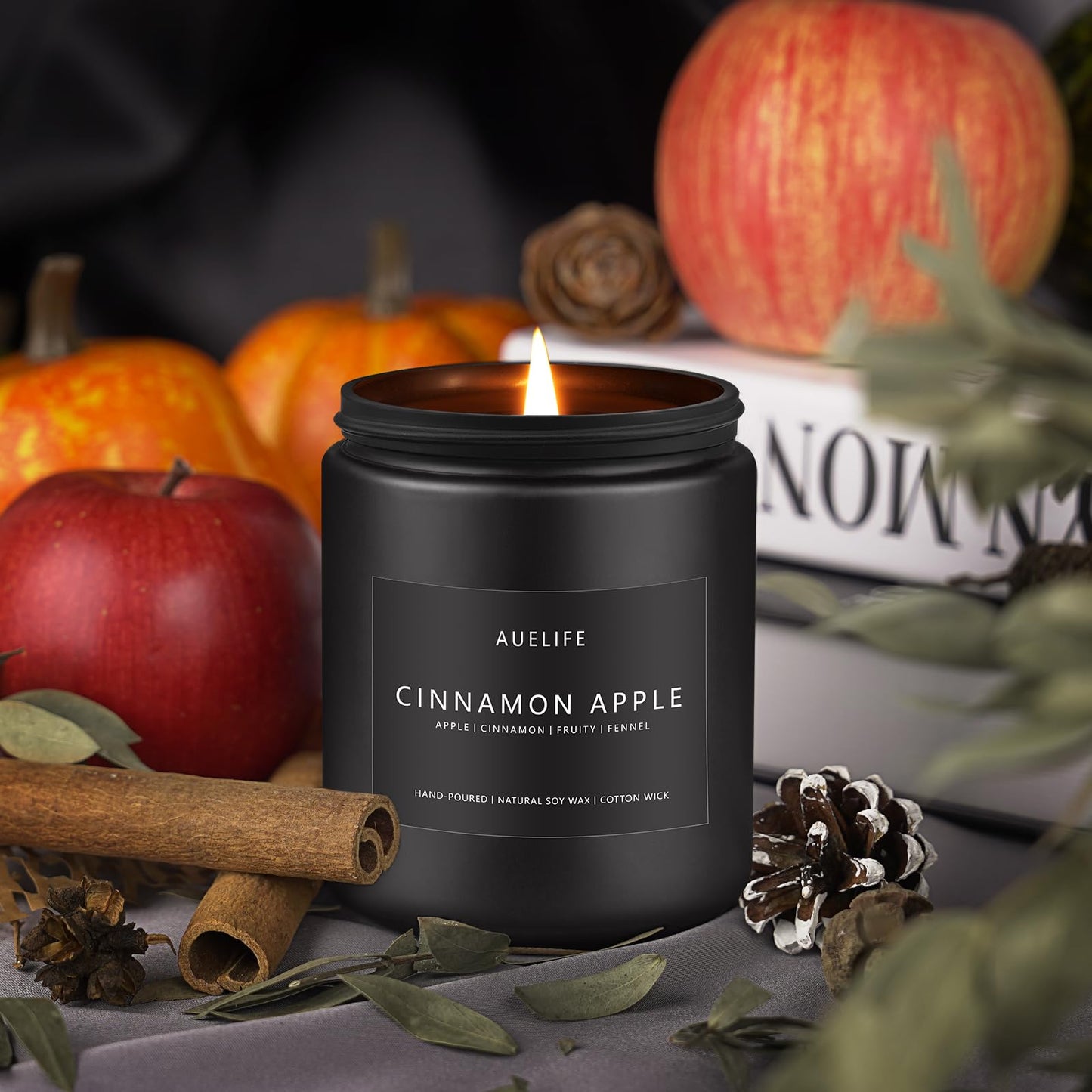 Scented Candles Set | Men Candle Set, Scented Candles for Home, Gifts for Men - 4 Pack Men Candle Gifts Soy Candles Scents of Lavender/Leather/Oak/Smoke & Vanilla