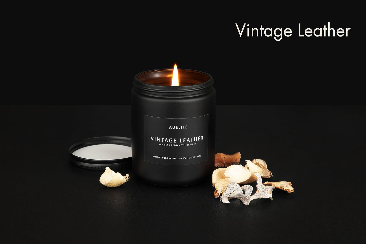 Scented Candles Set | Men Candle Set, Scented Candles for Home, Gifts for Men - 4 Pack Men Candle Gifts Soy Candles Scents of Lavender/Leather/Oak/Smoke & Vanilla