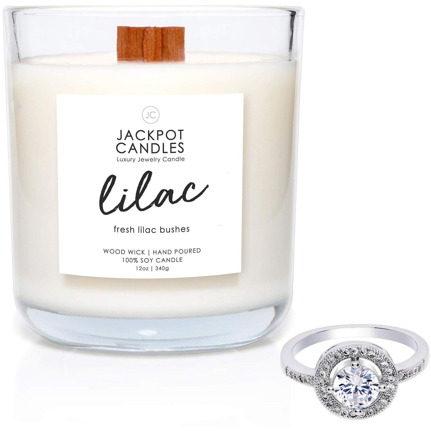 Jackpot Candles Birthday Cake Candle with Ring Inside (Surprise Jewelry Valued at $15 to $5,000) Ring Size 7