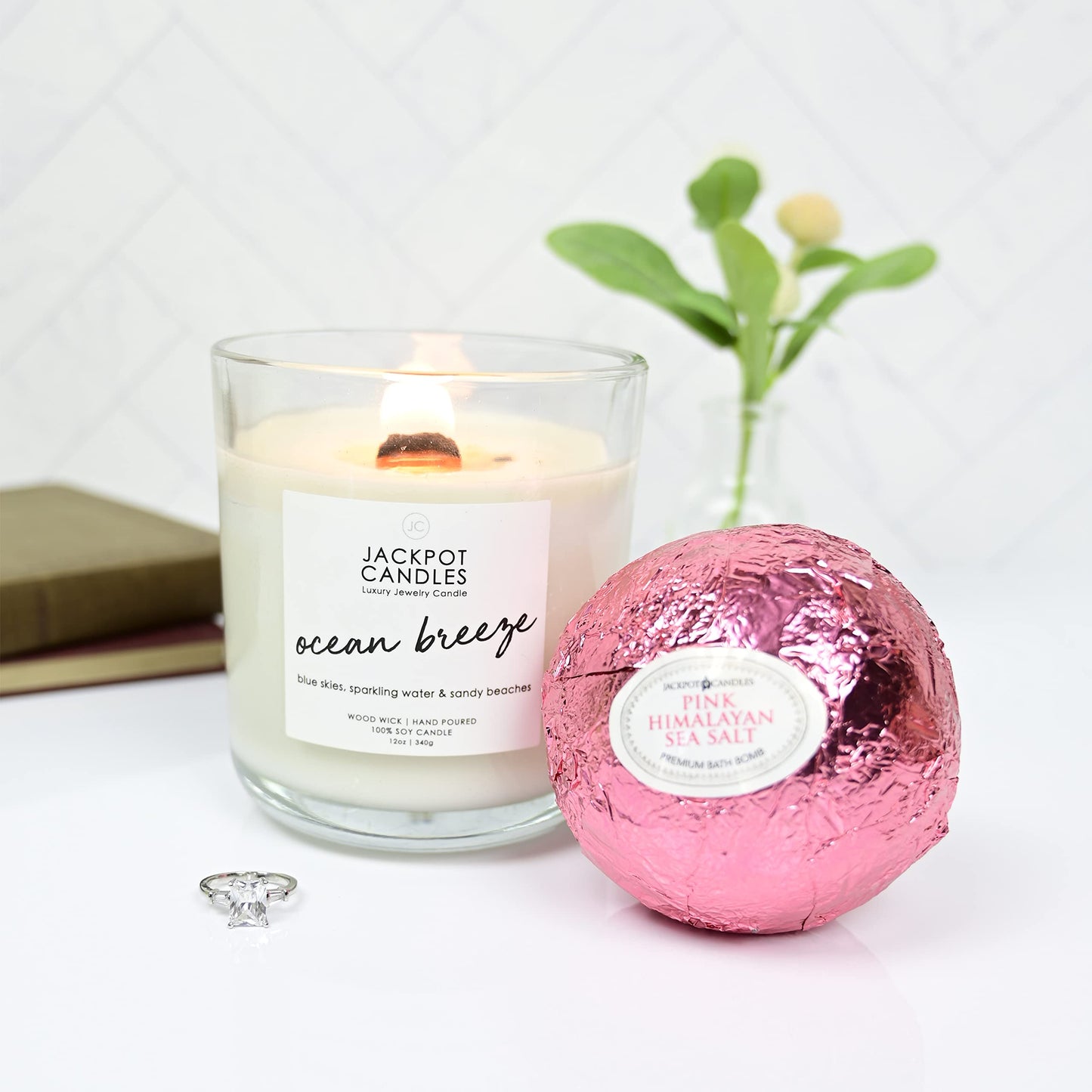 Jackpot Candles Birthday Cake Candle with Ring Inside (Surprise Jewelry Valued at $15 to $5,000) Ring Size 7