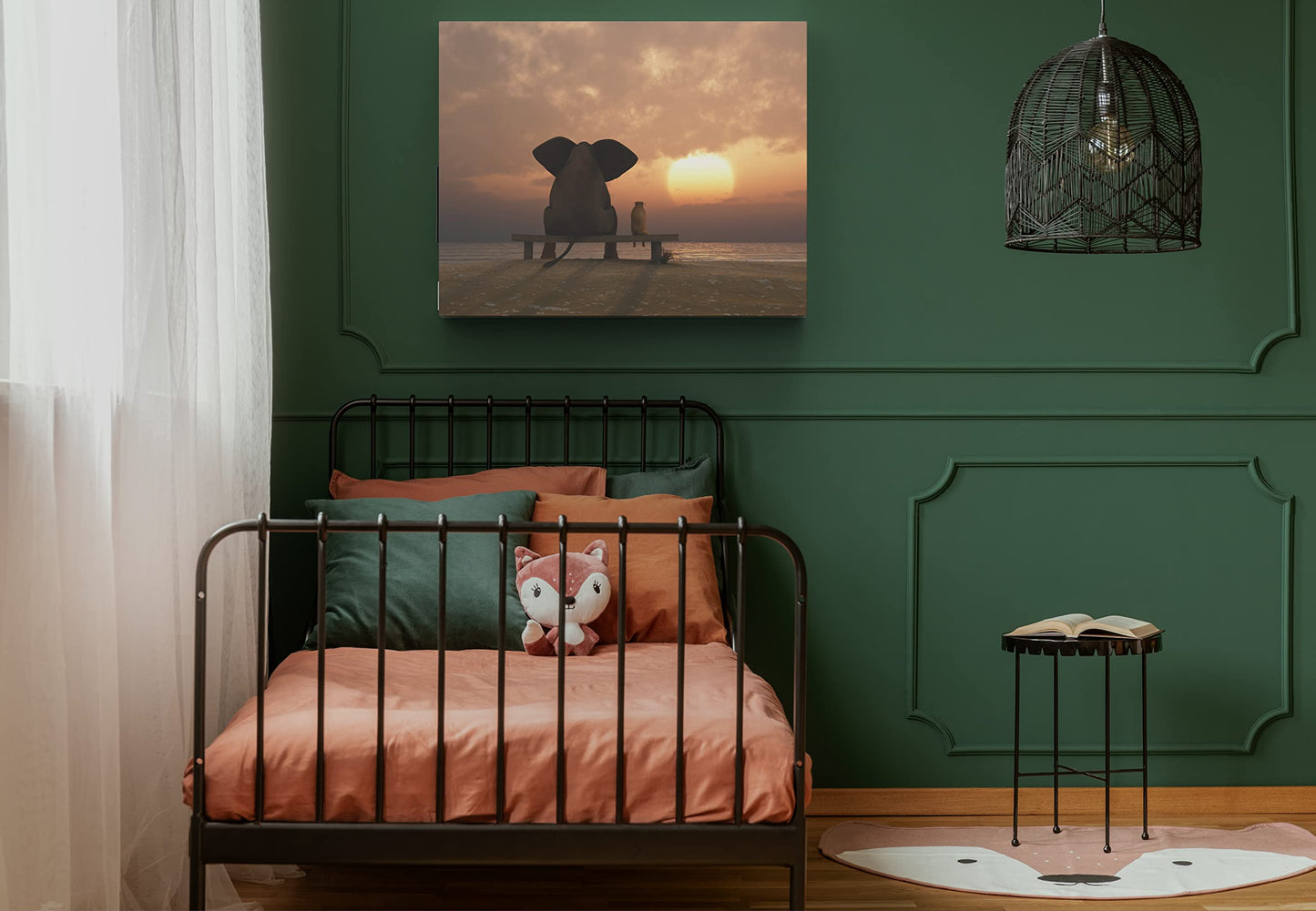 Sound Gallery Canvas Wall Art with Bluetooth Speakers for Modern Home Decor, 8 Sizes, 54 Designs for Living Room, Bedroom, Wireless Surround Sound, Abstract Painting, Beautiful Sunsets, 16x20 inch