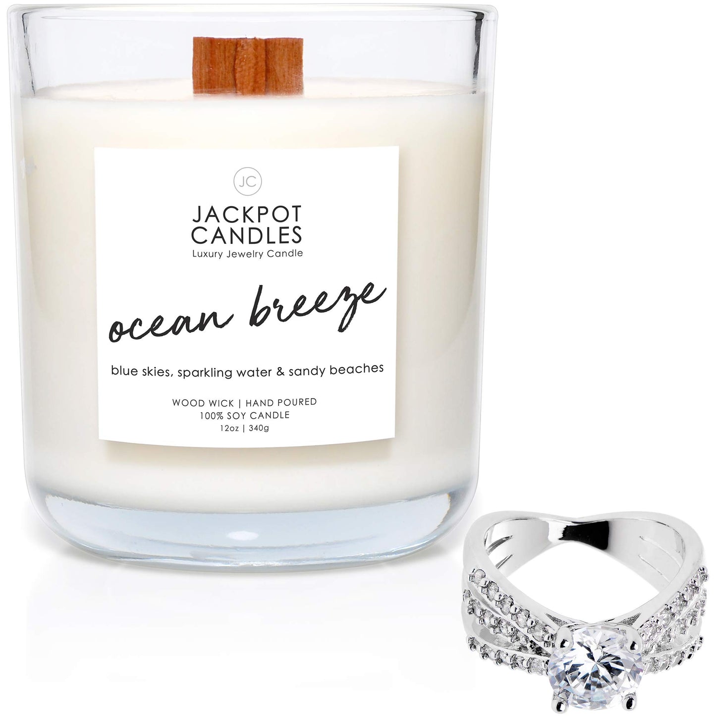 Jackpot Candles Birthday Cake Candle with Ring Inside (Surprise Jewelry Valued at $15 to $5,000) Ring Size 7