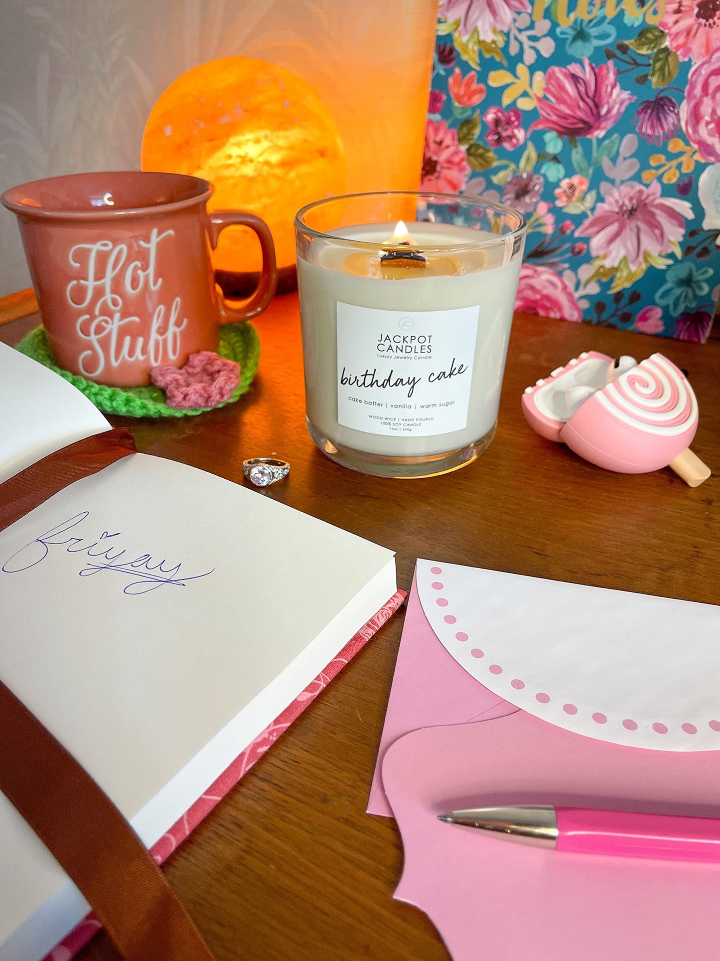 Jackpot Candles Birthday Cake Candle with Ring Inside (Surprise Jewelry Valued at $15 to $5,000) Ring Size 7
