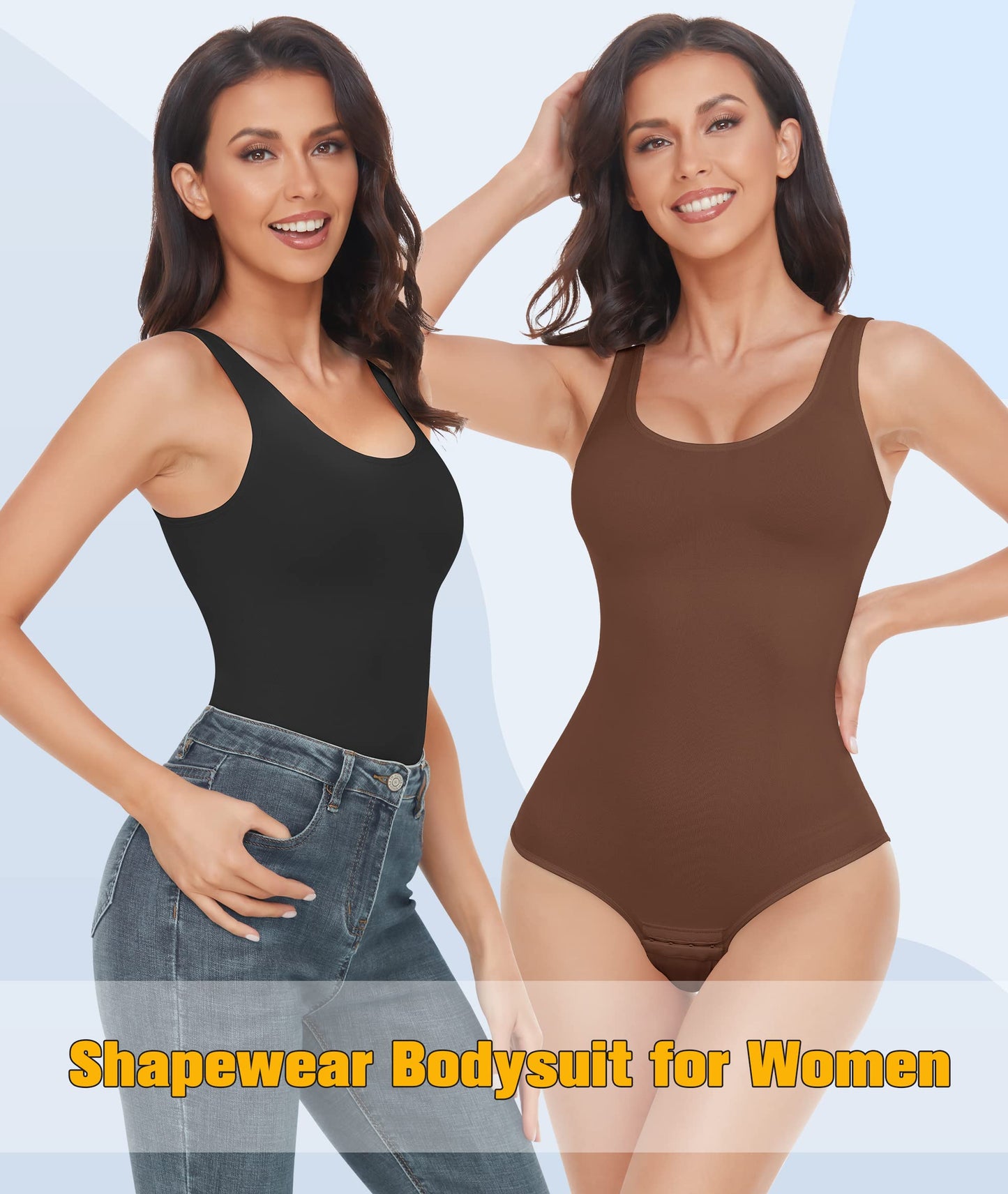 VVX Bodysuit for Women - Tummy Control Seamless Tops Compression Butt Lifting Shapewear Bodysuits