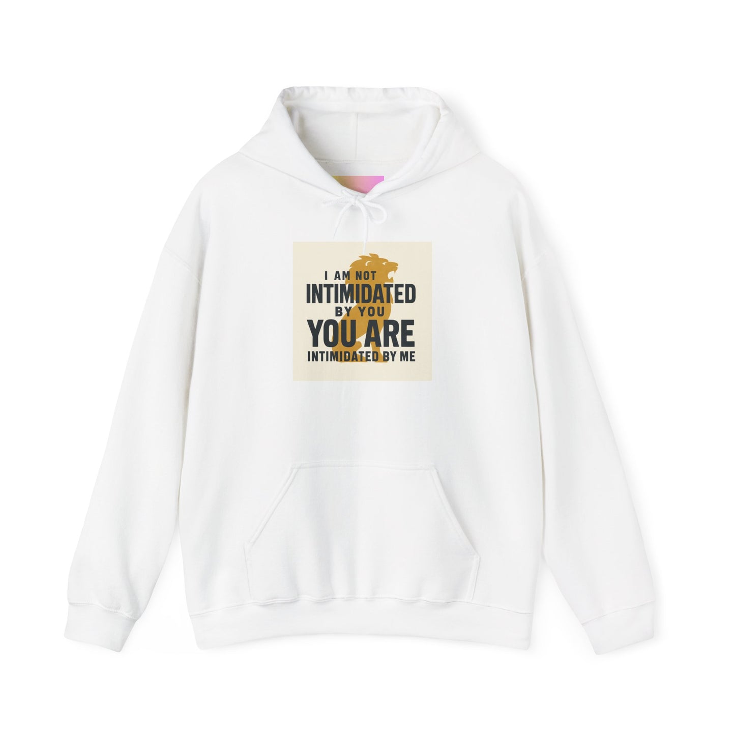 Intimidation-Defying Hoodie | Unisex Heavy Blend™ | Casual Comfort, Motivational Gift, Self-Empowerment Apparel, Streetwear, Everyday Style