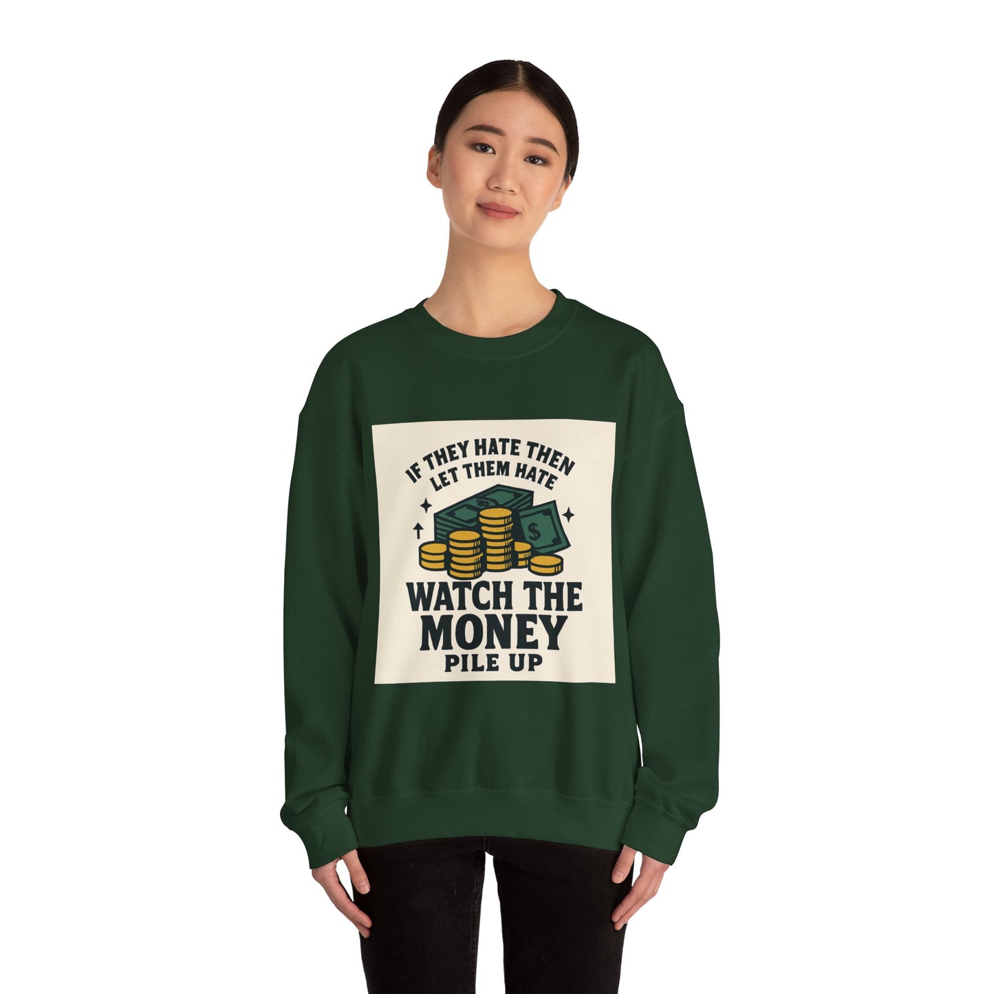 Money Watcher Sweatshirt - Unisex Crewneck, Motivational Gift, Casual Wear, Birthday Present, Cozy Style
