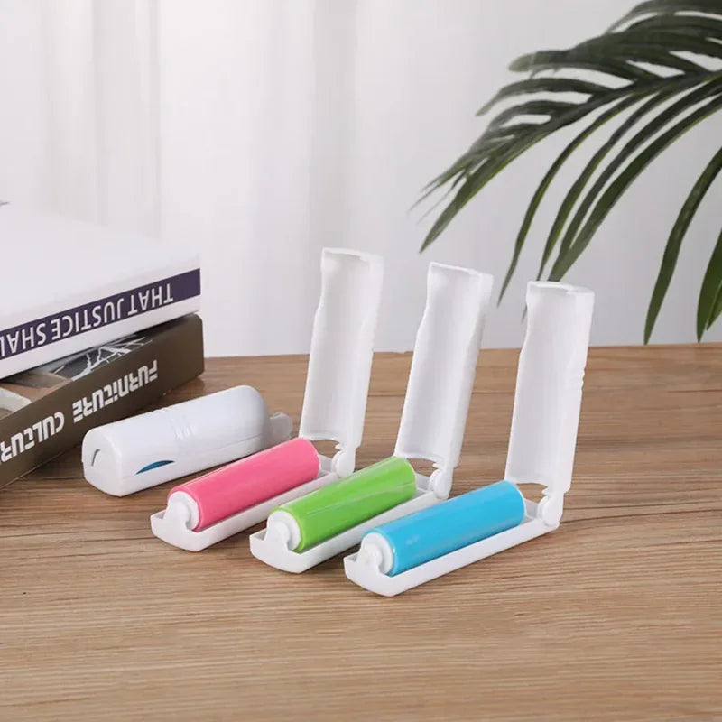 Mini Lint Sticking Roller Portable Dedusting Roller 1 PC Manual Clothing Lint Remover No Battery Required Coats Hat Lint Trimmer