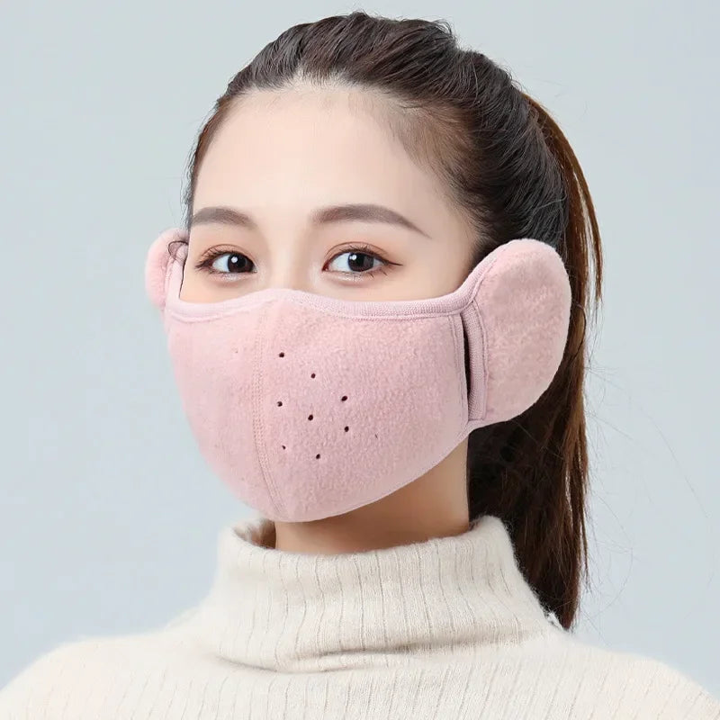 Winter Electric Bike Ear Warmer Windproof Face Mask MenThickened Winter Anti-Freeze Headband Neck Gaiter Breathable Warmer Mask