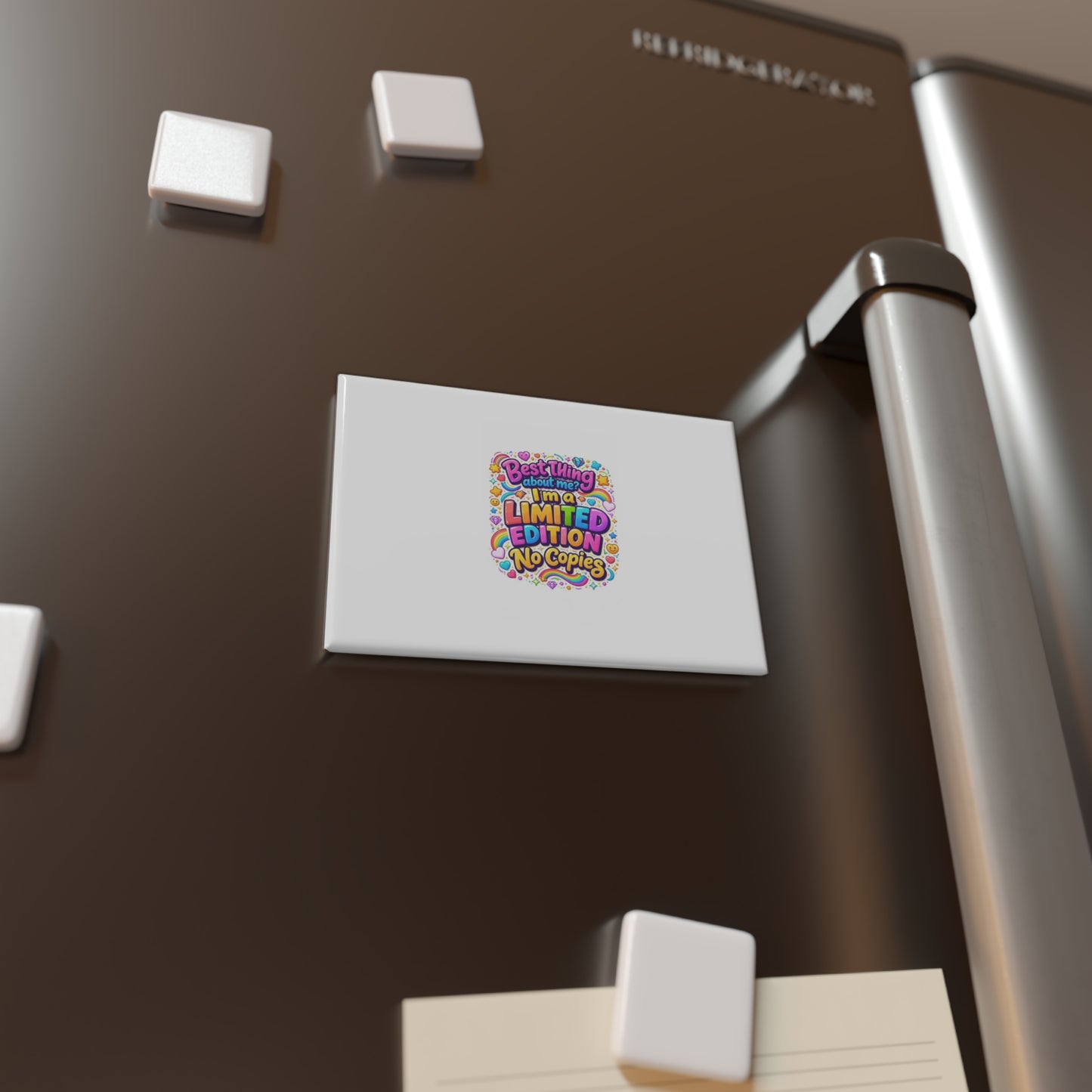Rectangle Magnet — “Limited Edition No Copies” Colorful Retro Sticker Quote