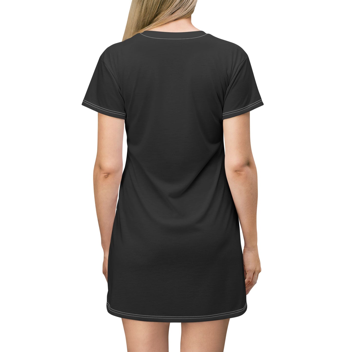 T-Shirt Dress — 'They Mad Because I Took the Knife Out My Back' Graphic Tee Dress