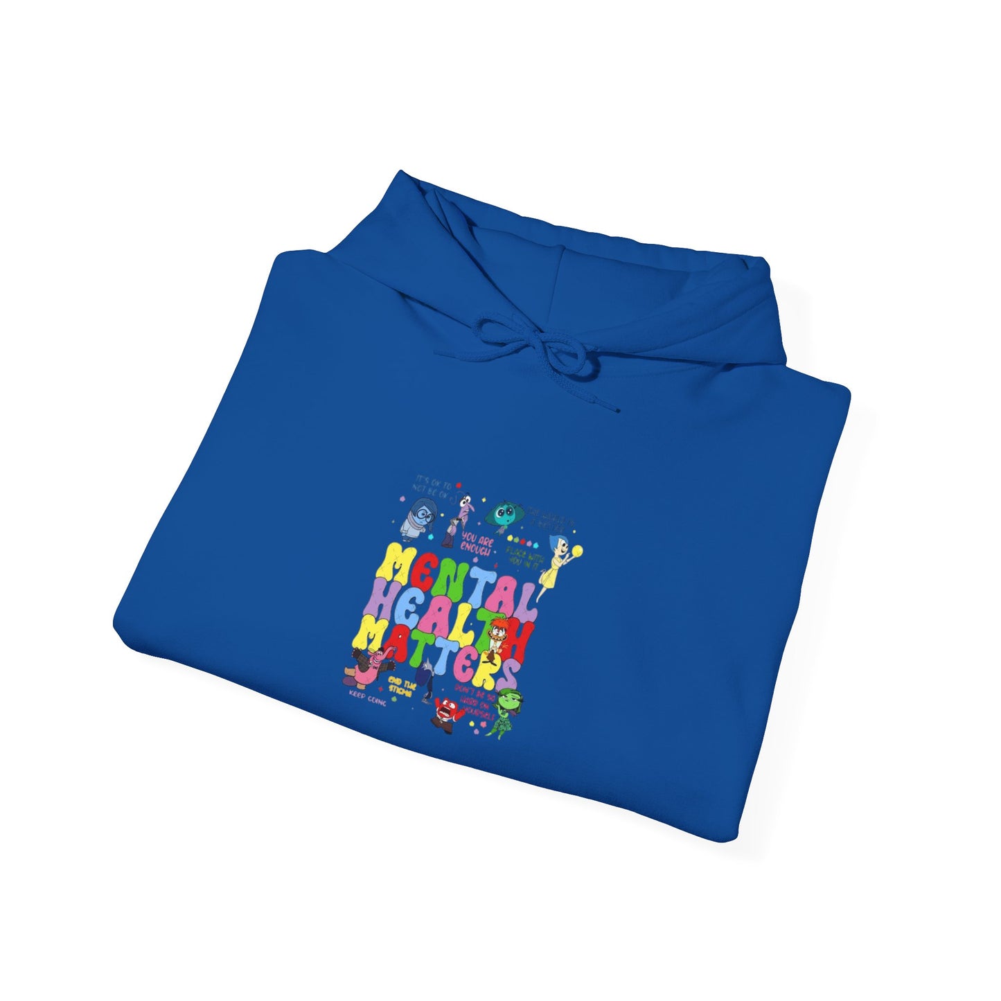 Mental Health Matters Hoodie — Colorful Awareness Pullover with Inspirational Back Quote