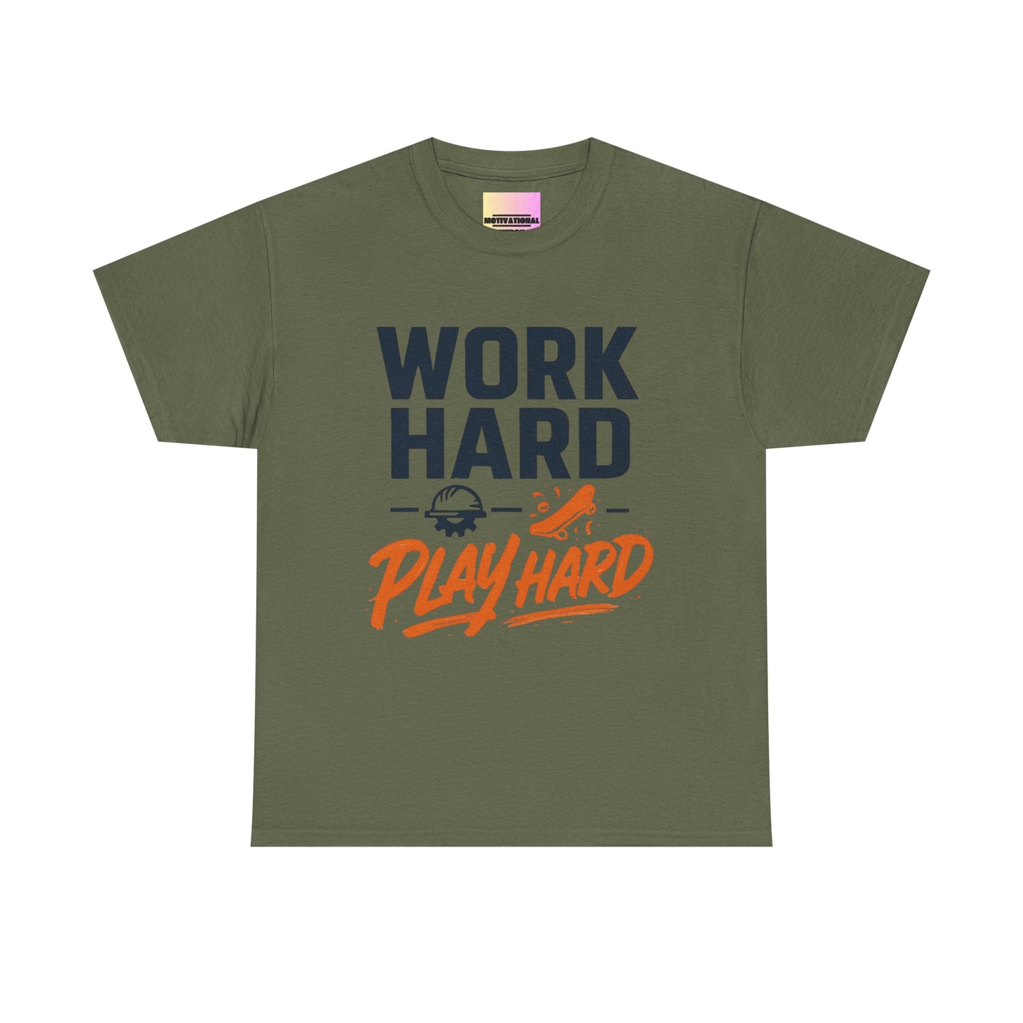 Work Hard Play Hard T-Shirt — Motivational Graphic Tee for Sports & Everyday Wear