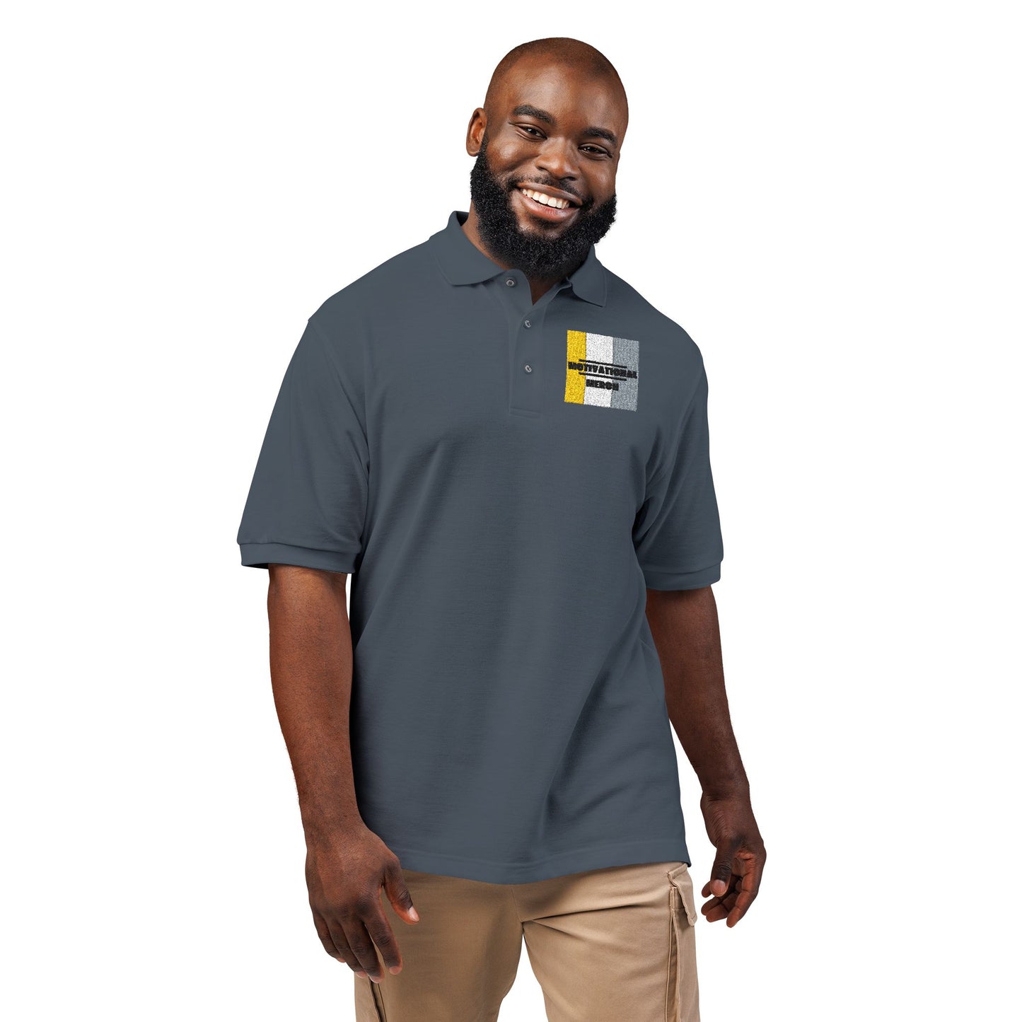 Embroidered Distressed Pride Flag Polo