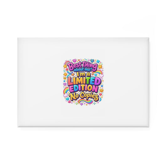 Rectangle Magnet — “Limited Edition No Copies” Colorful Retro Sticker Quote