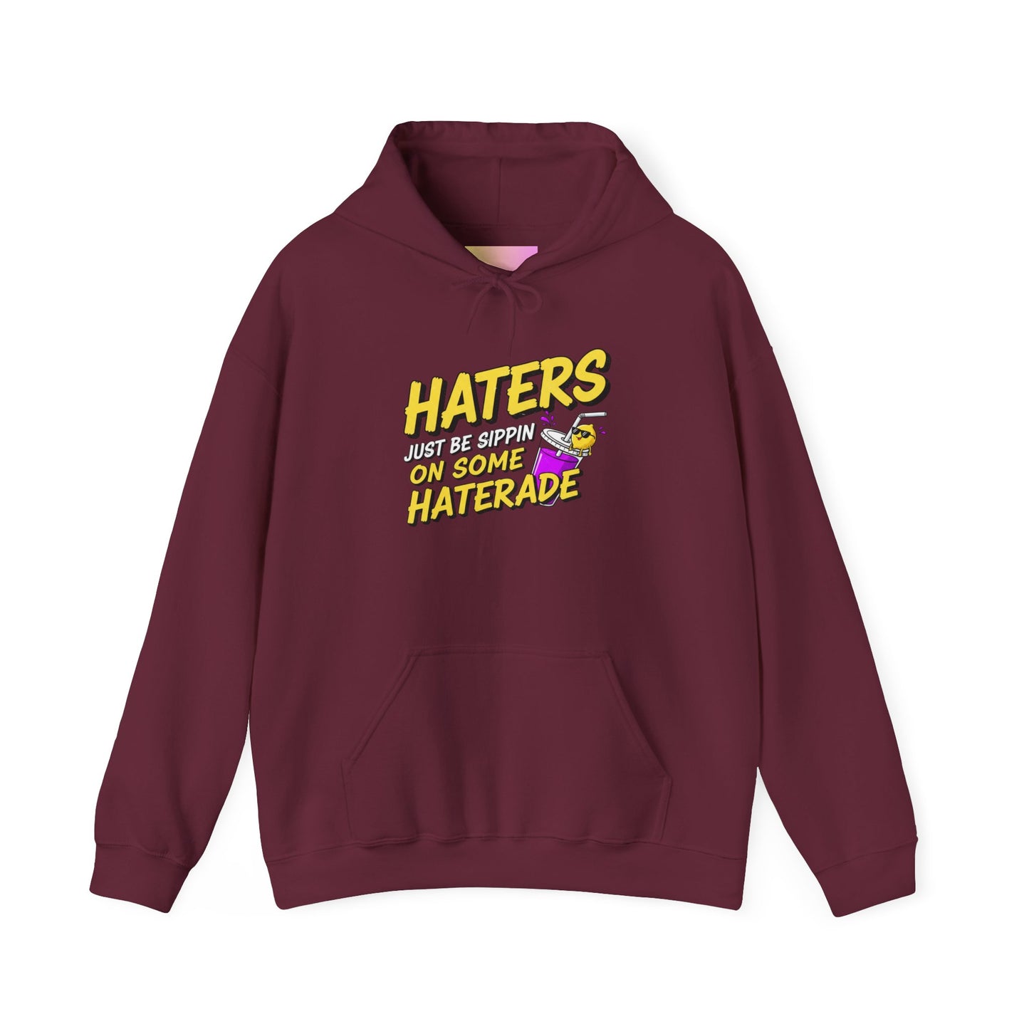 Haters Gonna Hate Skateboard Hoodie — Retro Neon Streetwear Pullover