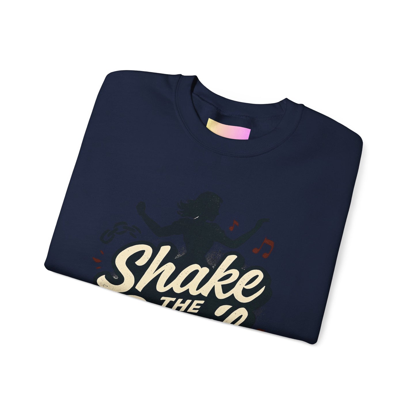 Crewneck Sweatshirt — "Shake the Devil Off" Retro Dance Graphic