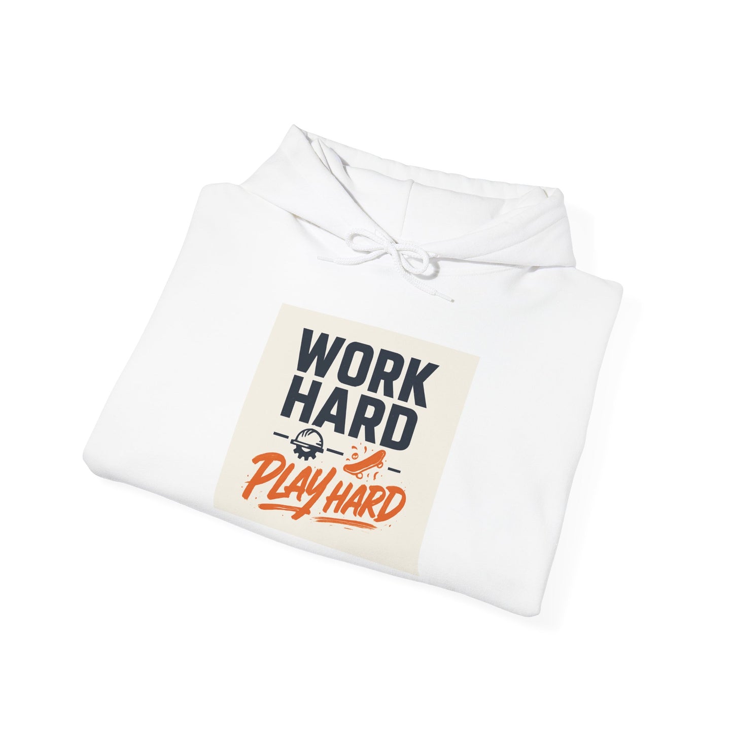 Work Hard Play Hard Hoodie – Retro Motivational Graphic Pullover