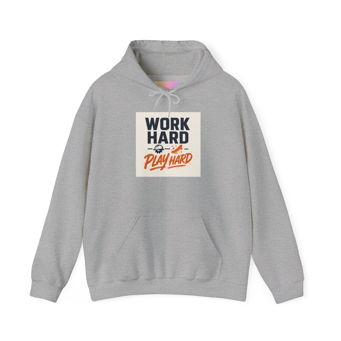 Work Hard Play Hard Hoodie – Retro Motivational Graphic Pullover