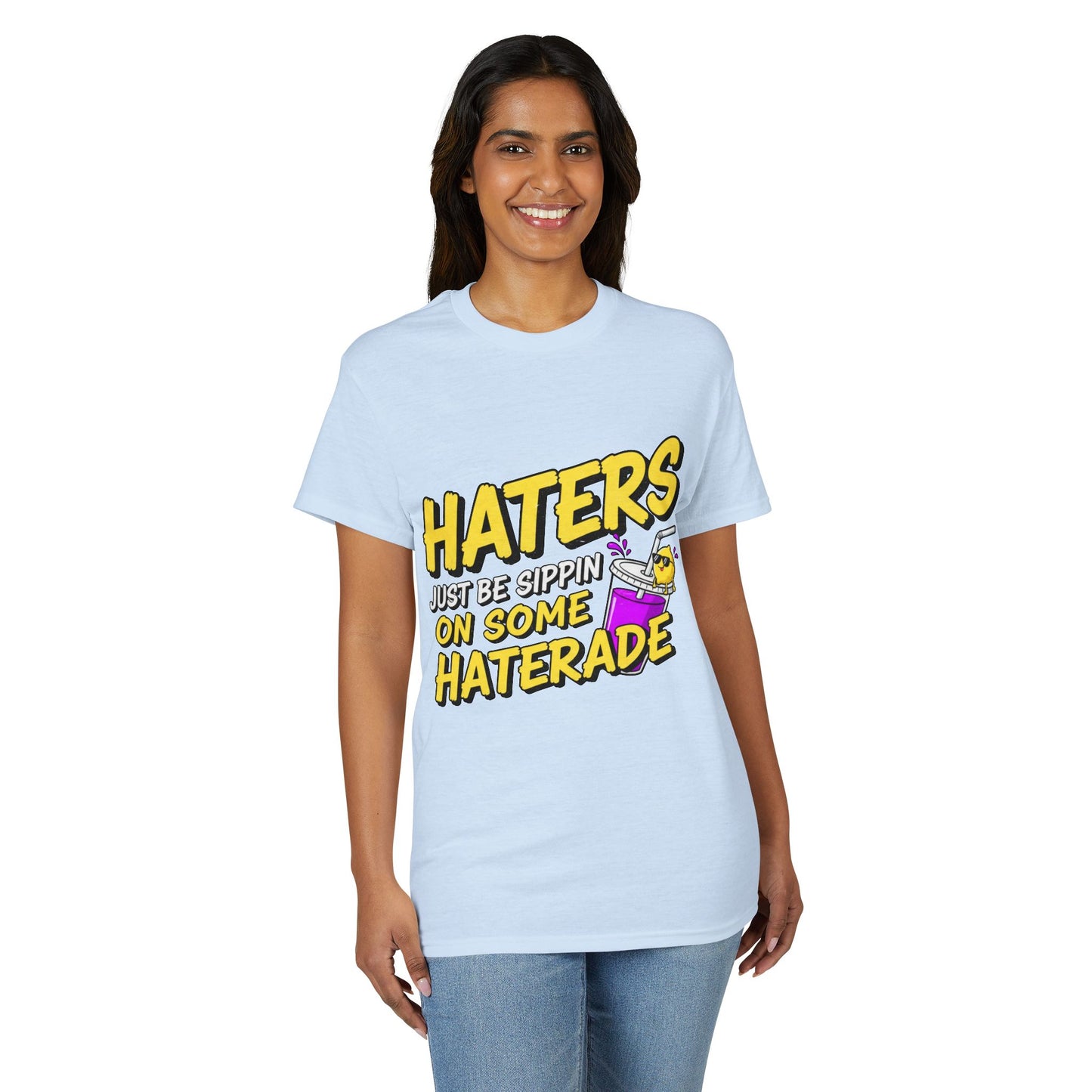 Haters Gonna Hate Tee — Retro Neon Soda Can Graphic T-Shirt