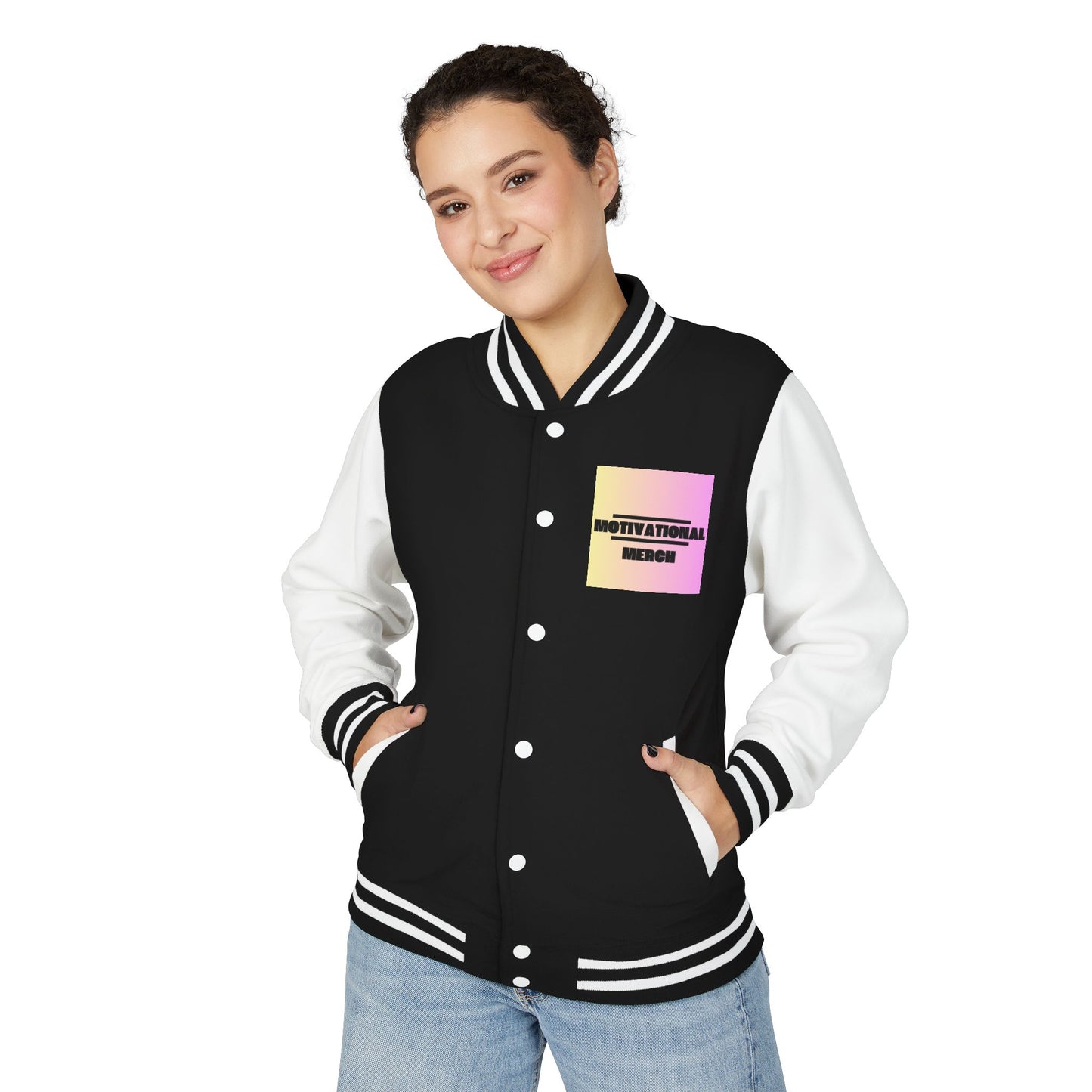Letterman Jacket — Retro "HATERS" Graphic Varsity Jacket
