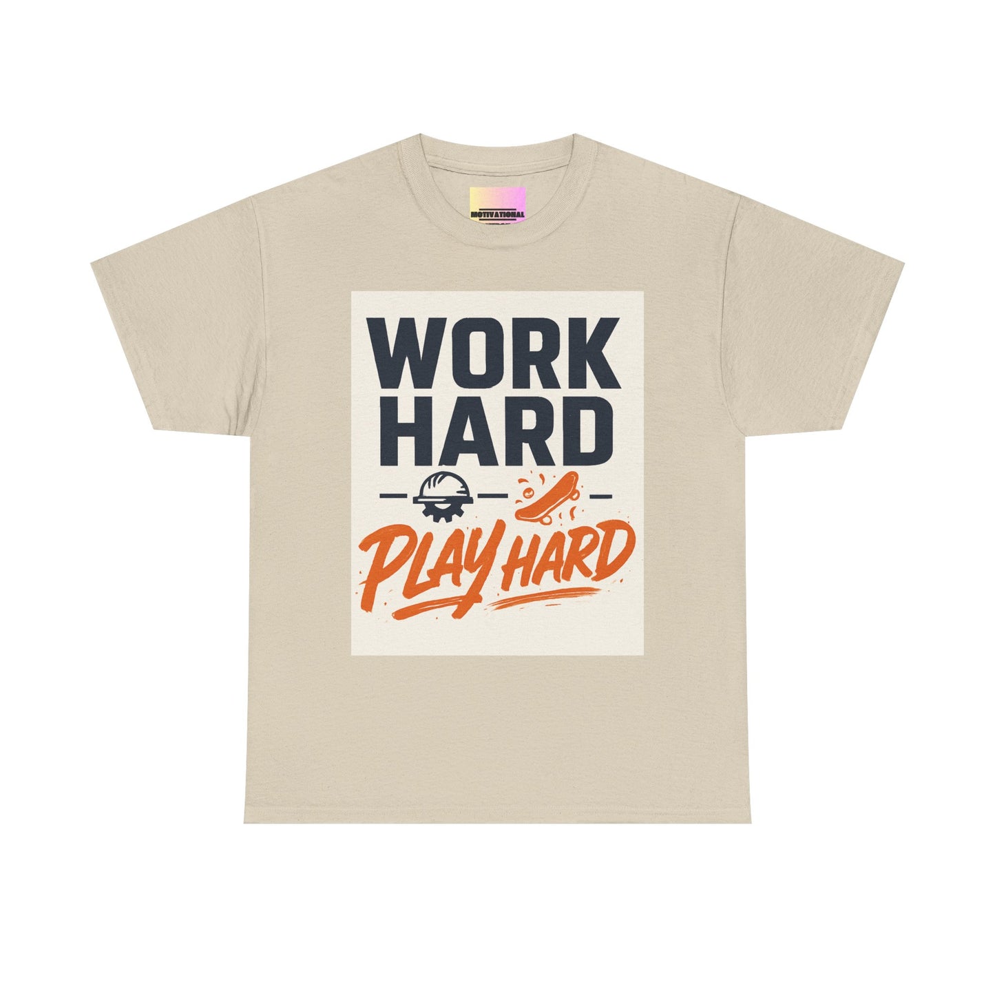 Work Hard Play Hard T-Shirt — Motivational Graphic Tee for Sports & Everyday Wear
