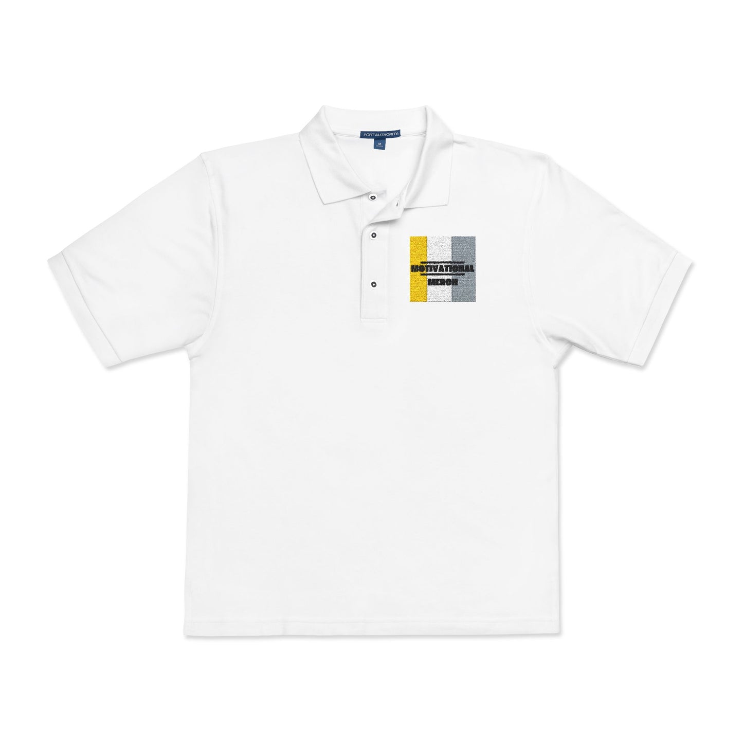Embroidered Distressed Pride Flag Polo