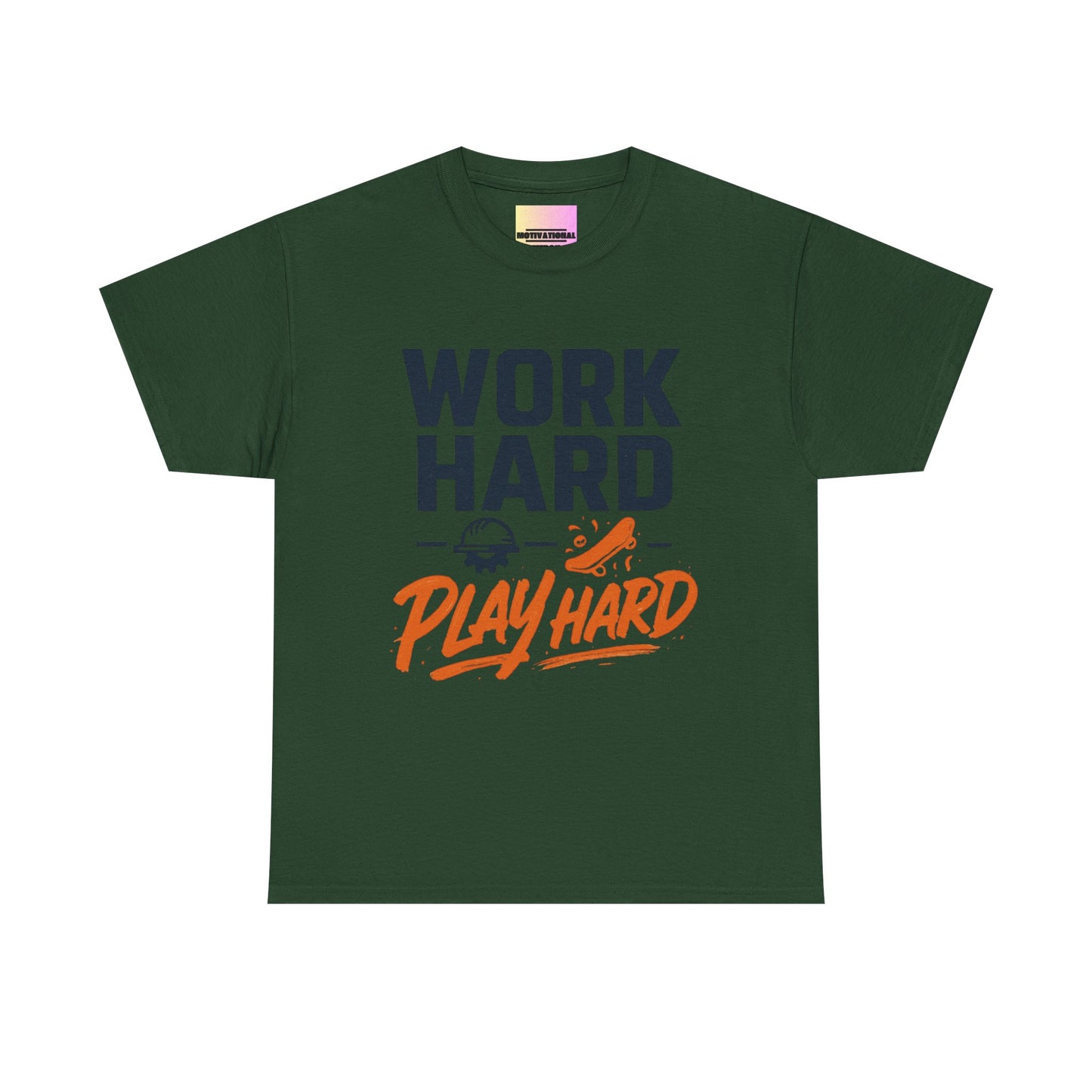 Work Hard Play Hard T-Shirt — Motivational Graphic Tee for Sports & Everyday Wear