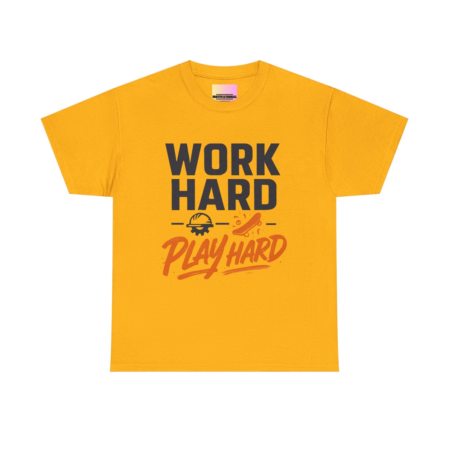 Work Hard Play Hard T-Shirt — Motivational Graphic Tee for Sports & Everyday Wear